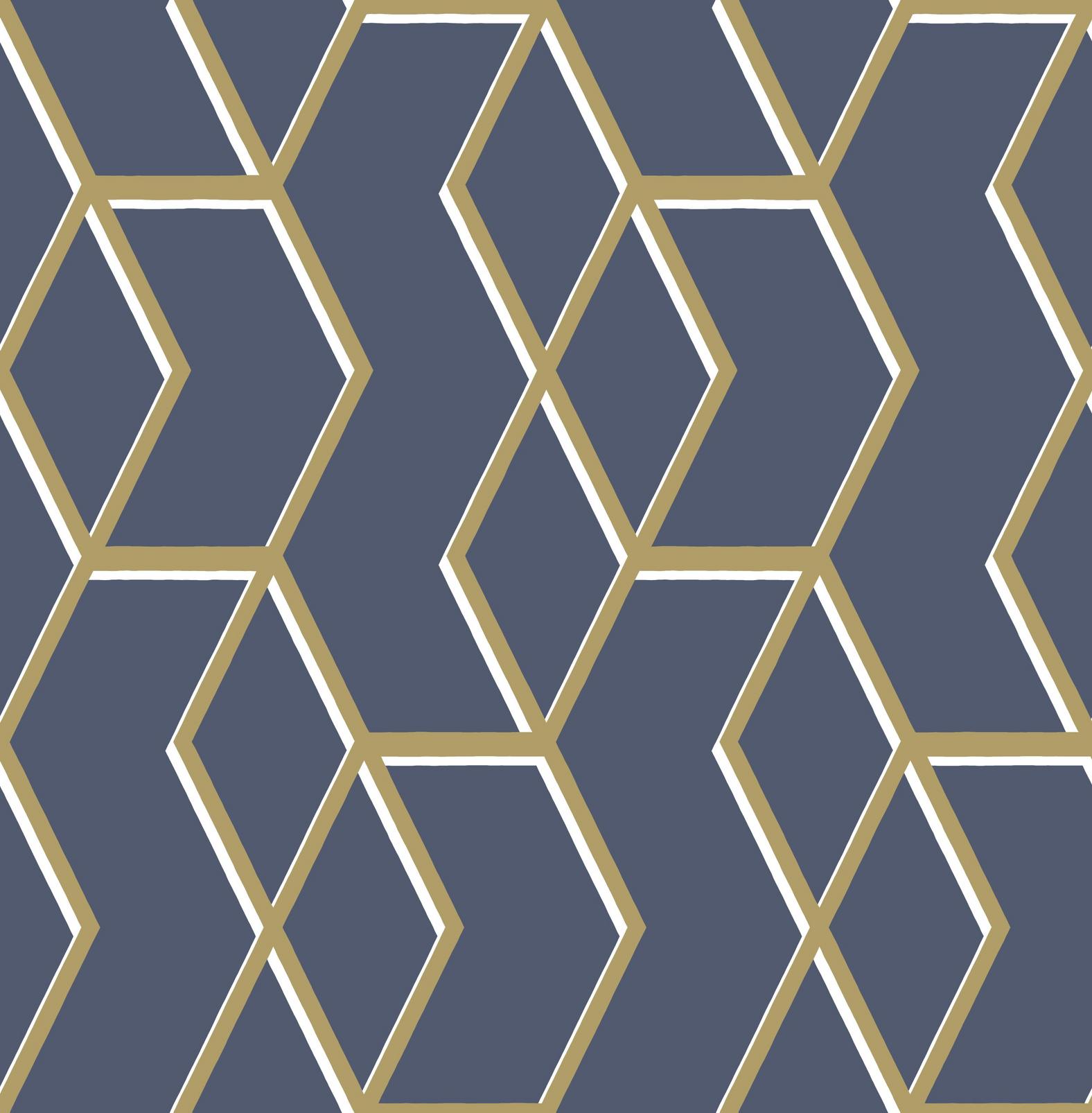 Archetype Navy & Gold Wallpaper - 104735_TILE_ARCHETYPE NAVY GOLD_01.jpg