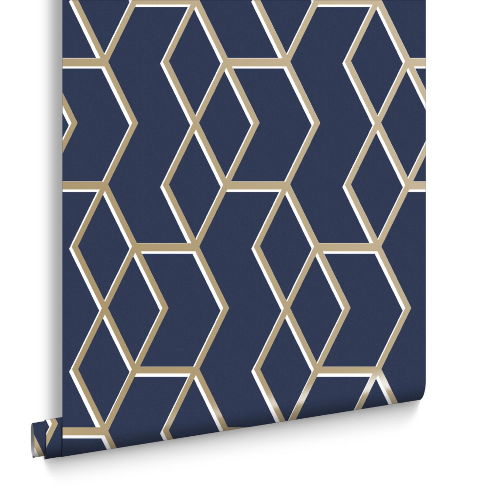 Archetype Navy & Gold Wallpaper - 104735_DIGITAL ROLL_ARCHETYPE NAVY GOLD_01.jpg