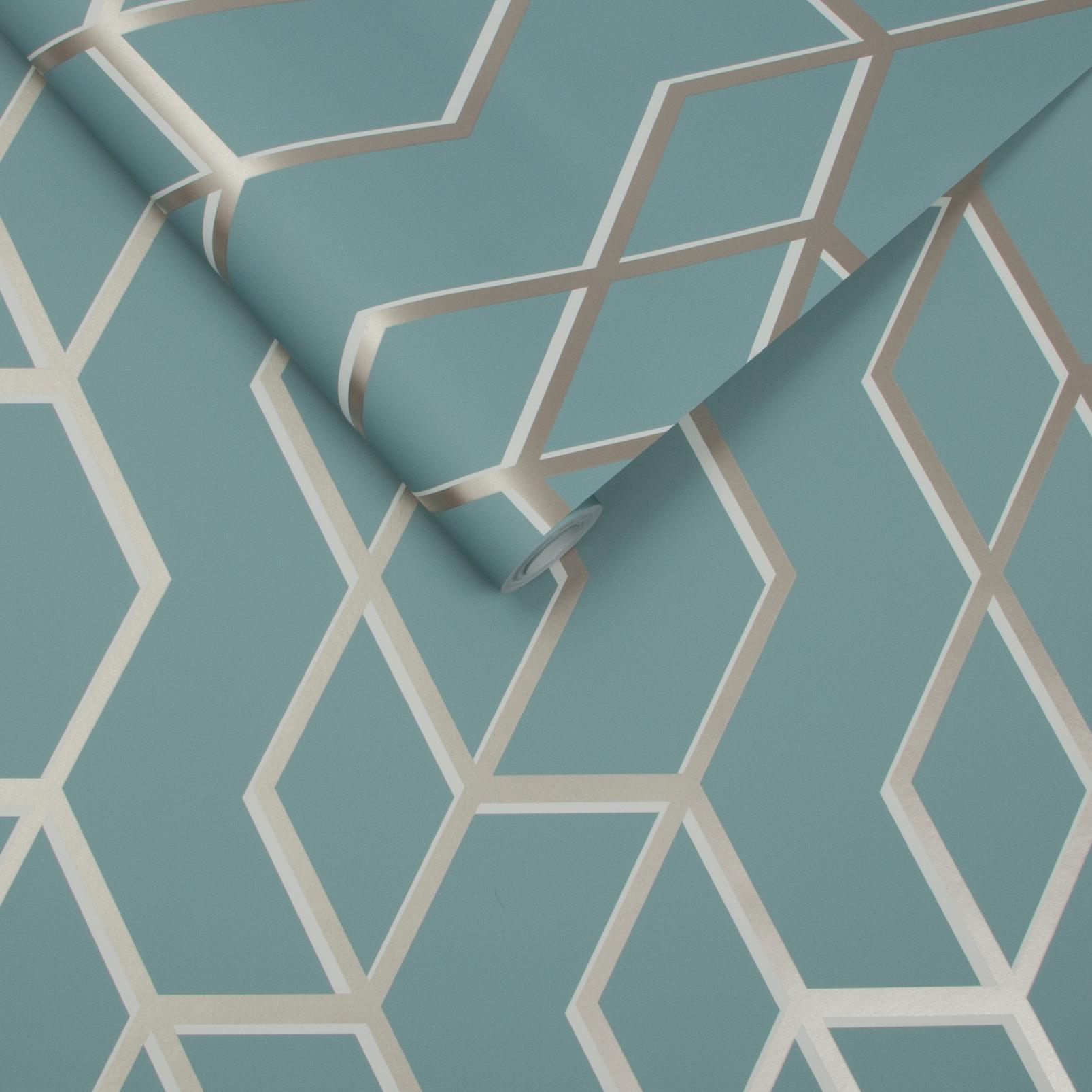 Archetype Mint & White Gold Wallpaper - 104732_ROLLSHOT_ARCHETYPE MINT WHITE GOLD_02.jpg