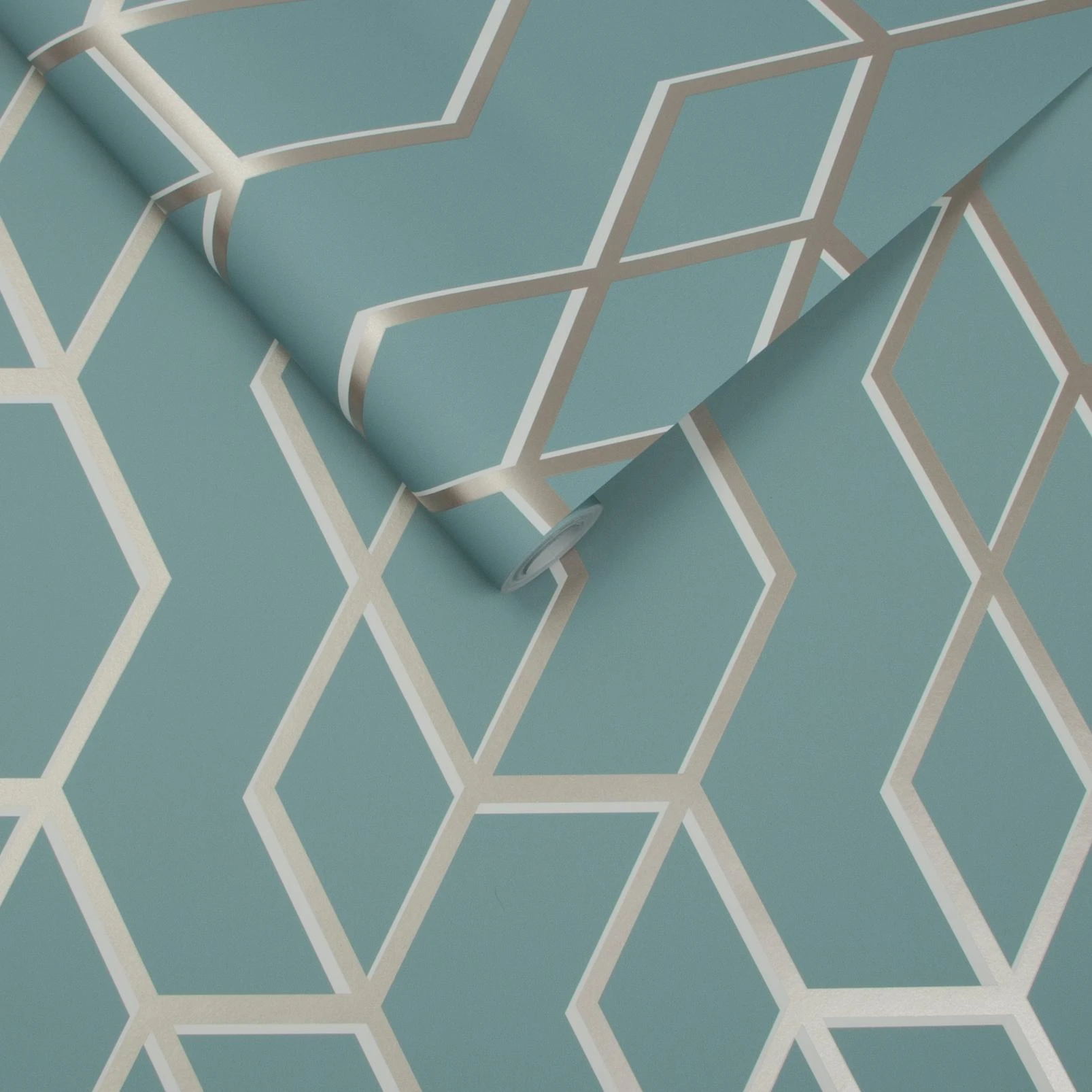 Archetype Mint & White Gold Wallpaper - 104732_ROLLSHOT_ARCHETYPE MINT WHITE GOLD_02.jpg
