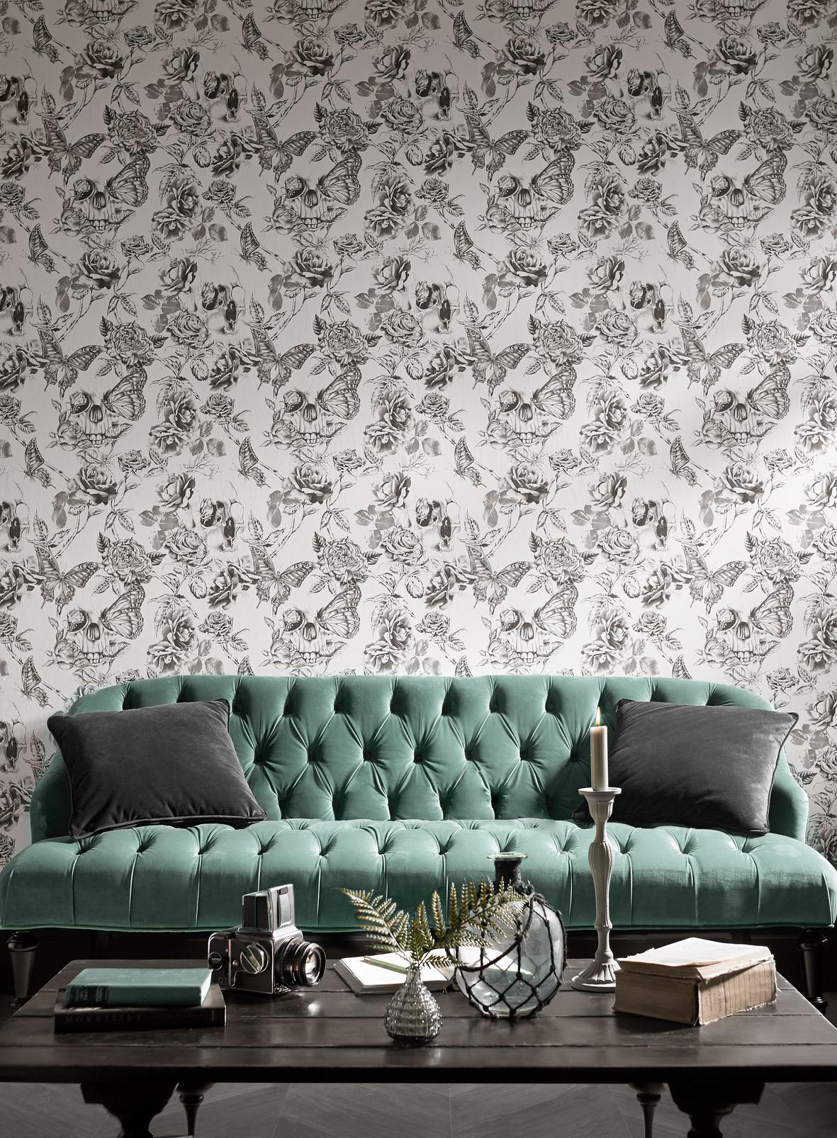 Skull Roses Wallpaper - 104560_ROOMSET_01.jpg