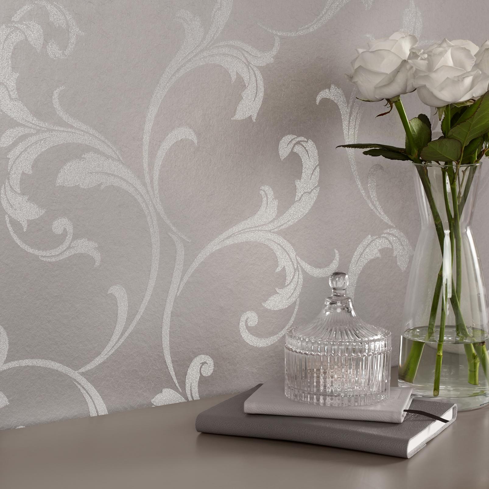 Baroque Bead Platinum Wallpaper - 103817_ROOMSET_01.jpg