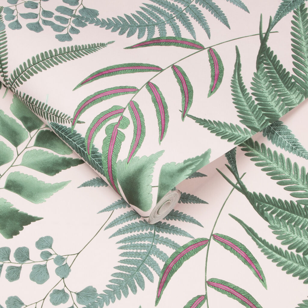 Midsummer Fern Blush Wallpaper