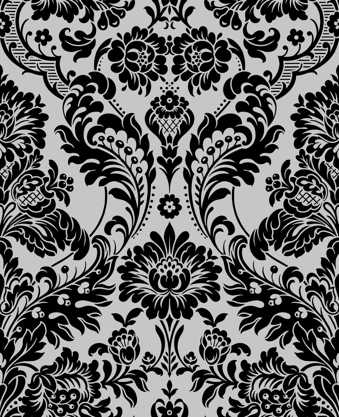 Gothic Damask Flock Black & Silver Wallpaper - 104562_TILE_GOTHIC DAMASK FLOCK BLACKSILVER_01.jpg