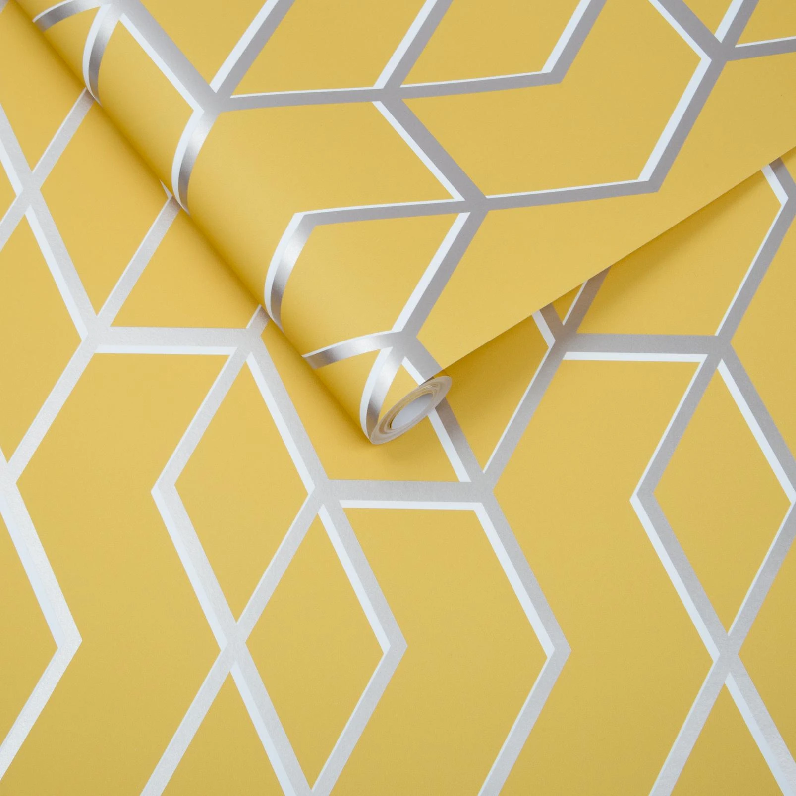 Archetype Yellow & Silver Wallpaper - 104731_ROLLSHOT_ARCHETYPE YELLOW_02.jpg