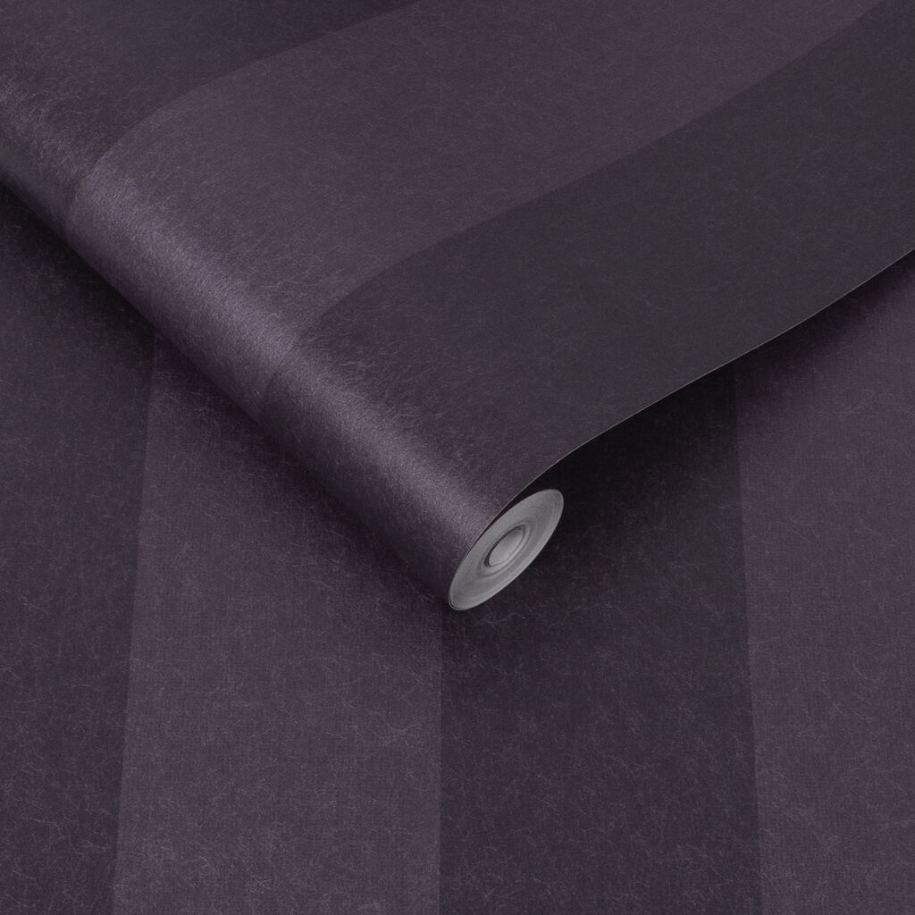 Heritage Stripe Plum Wallpaper