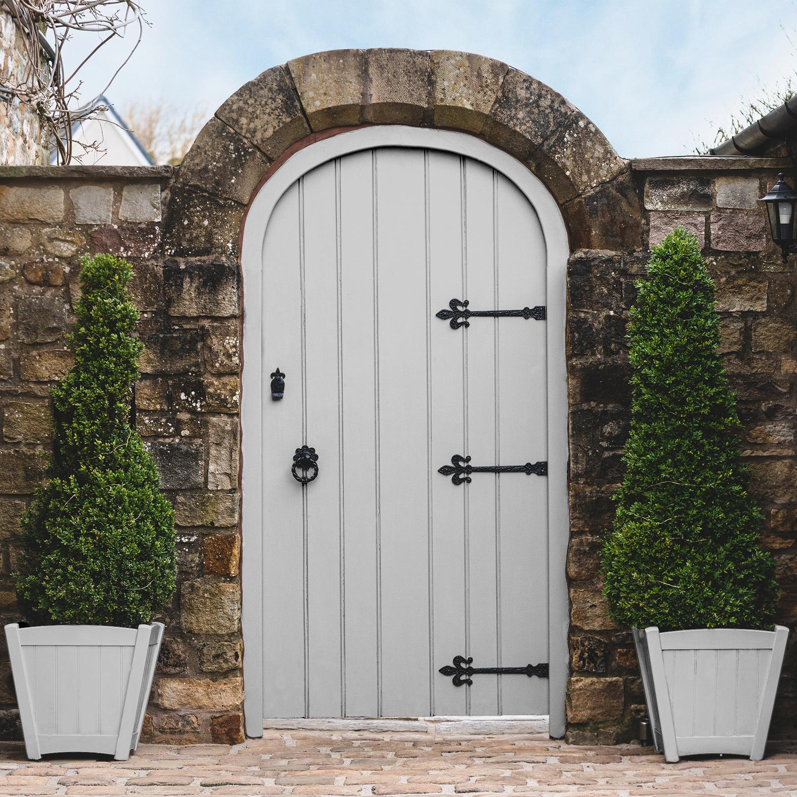 Dove Feather Painted garden gate