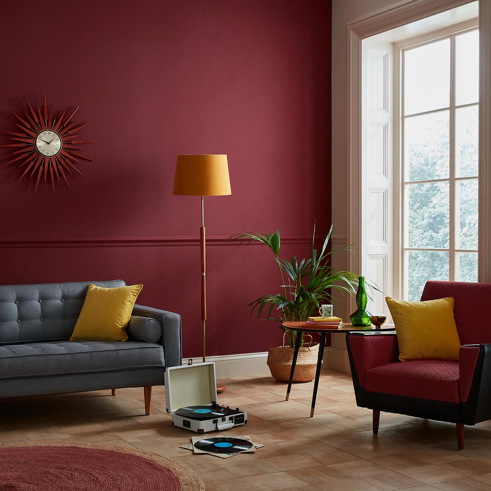 Roger Red Paint in a Roomset