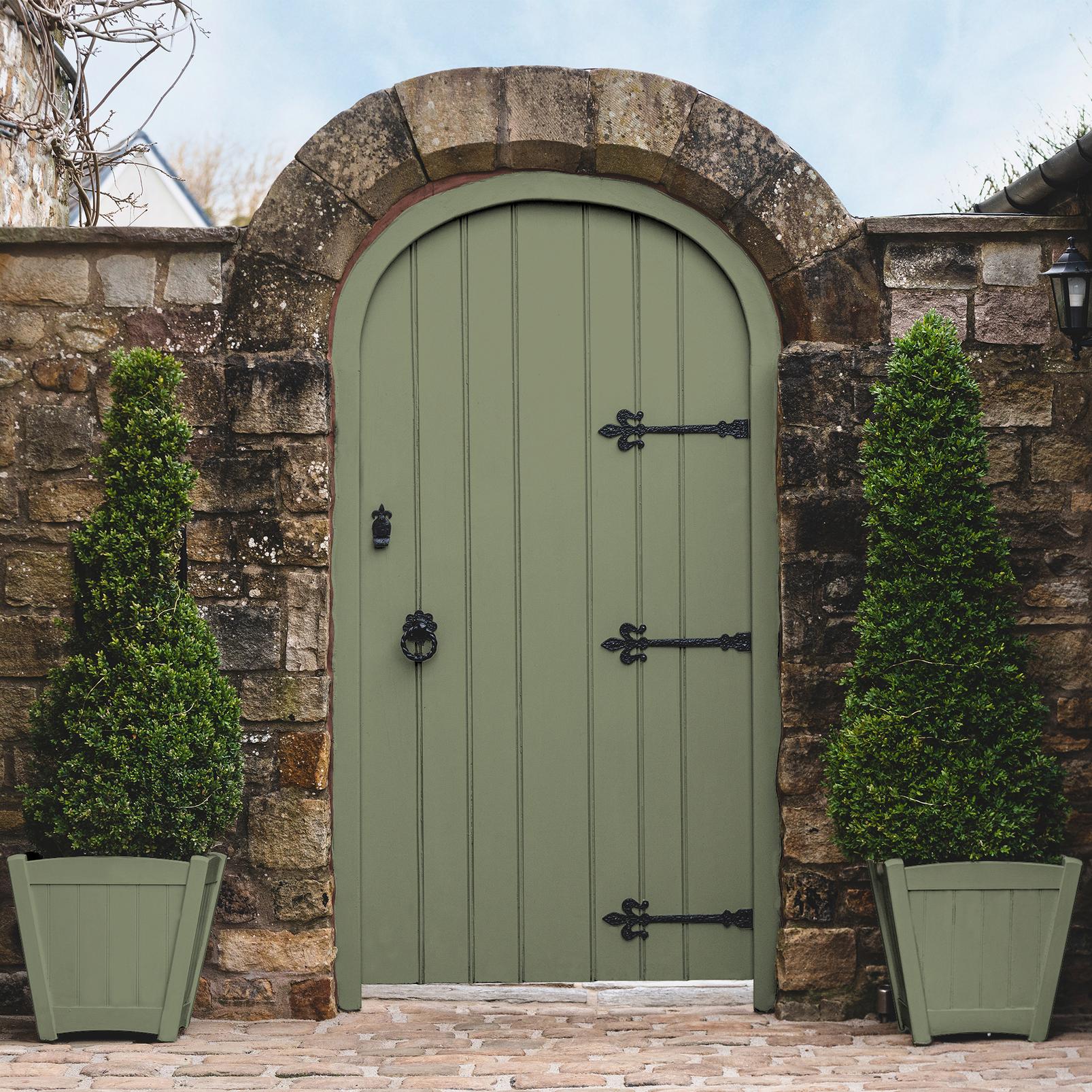 Sage Painted garden gate
