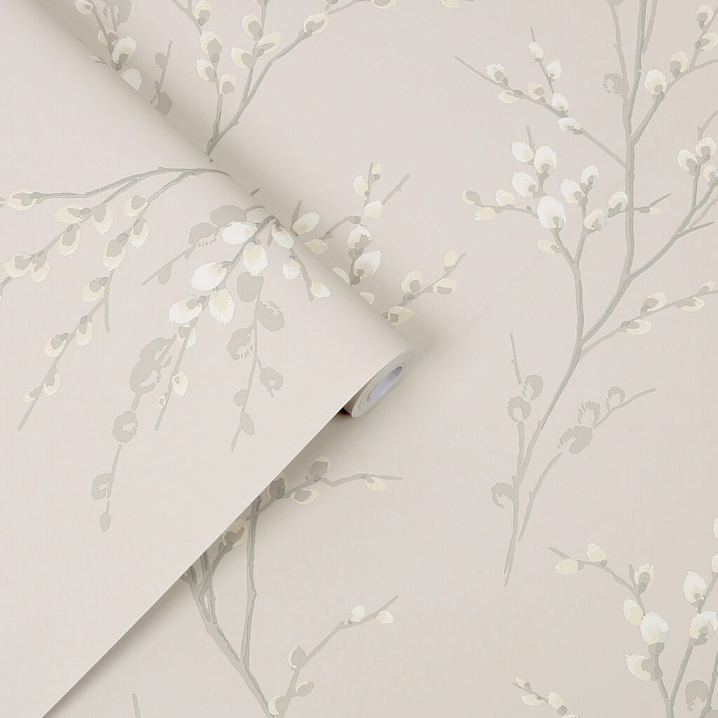 laura ashley pussy willow dove grey wallpaper