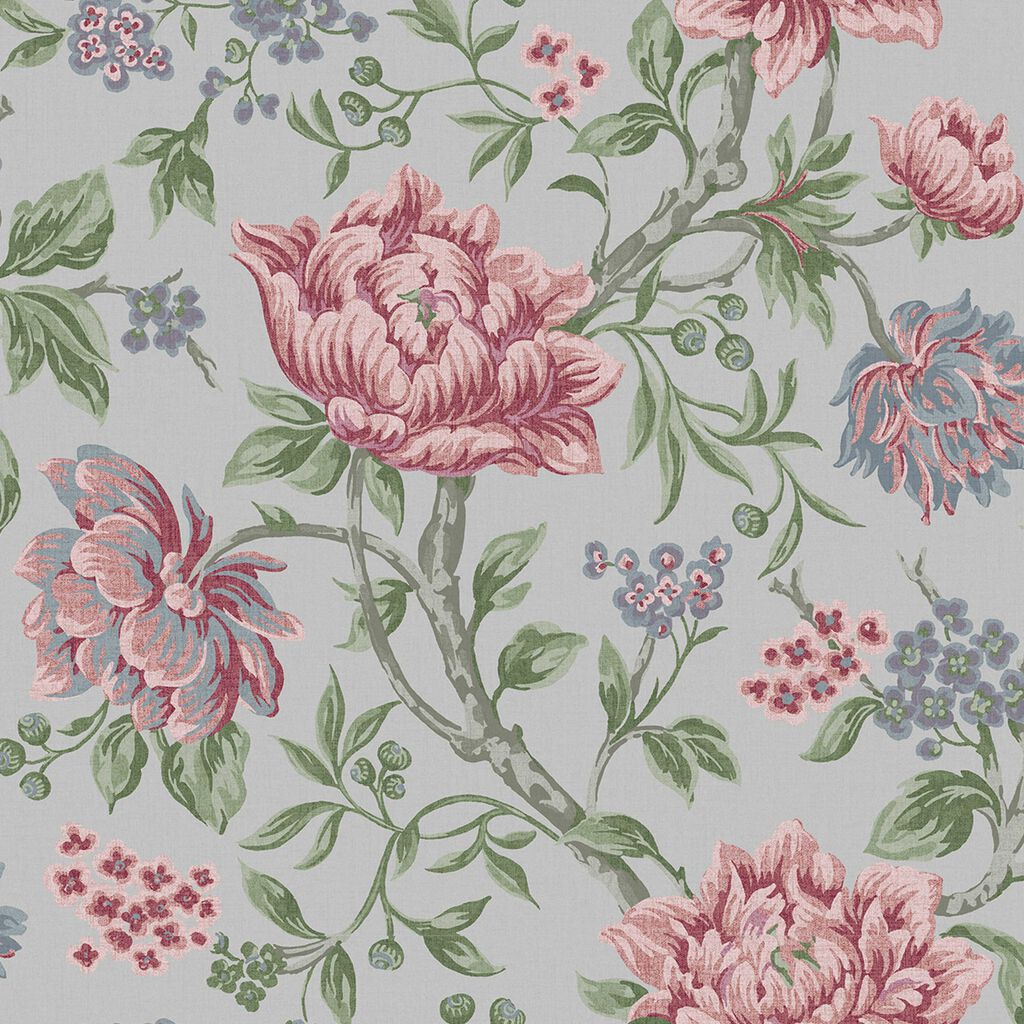 laura ashley tapestry floral slate grey wallpaper