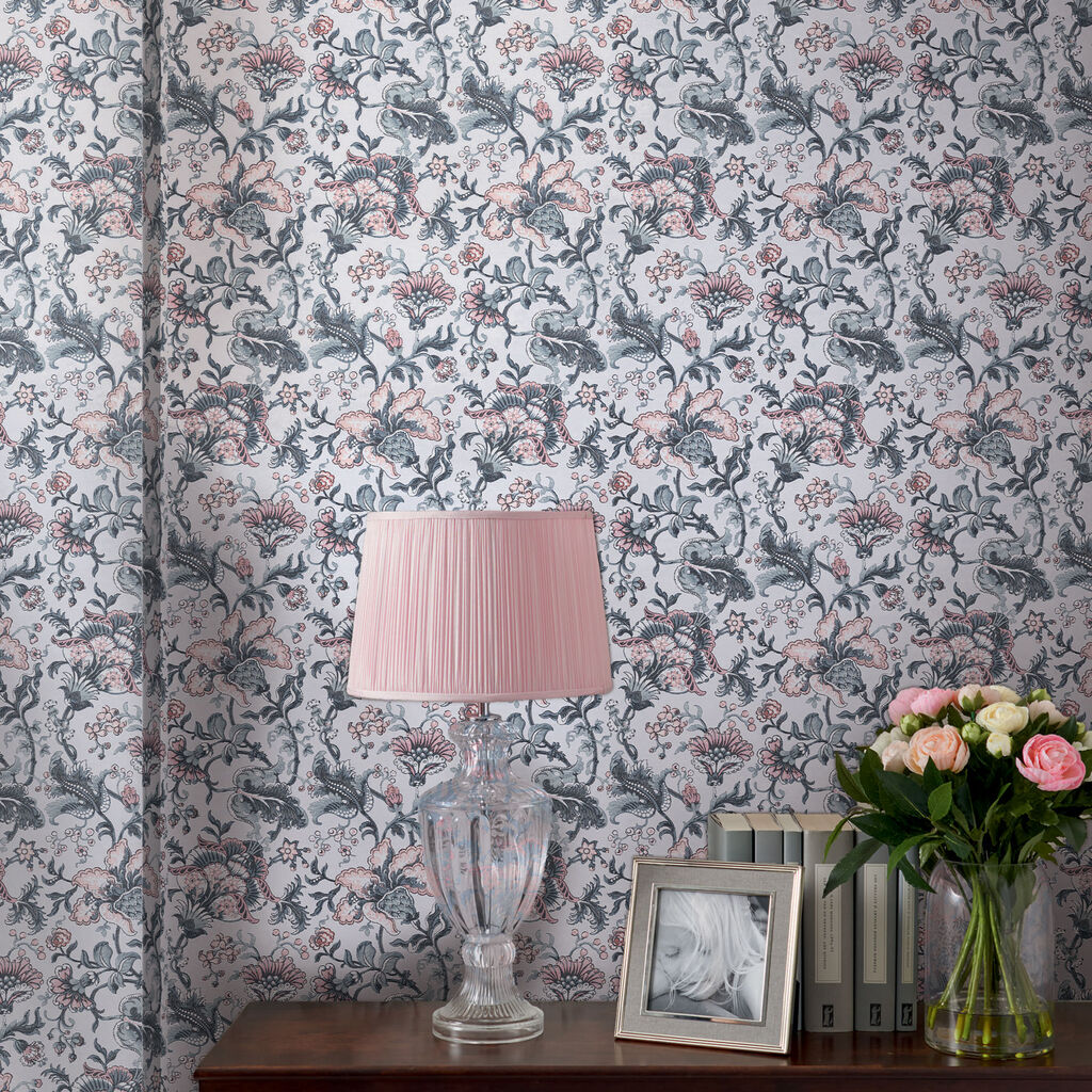 laura ashley portia pale slate wallpaper