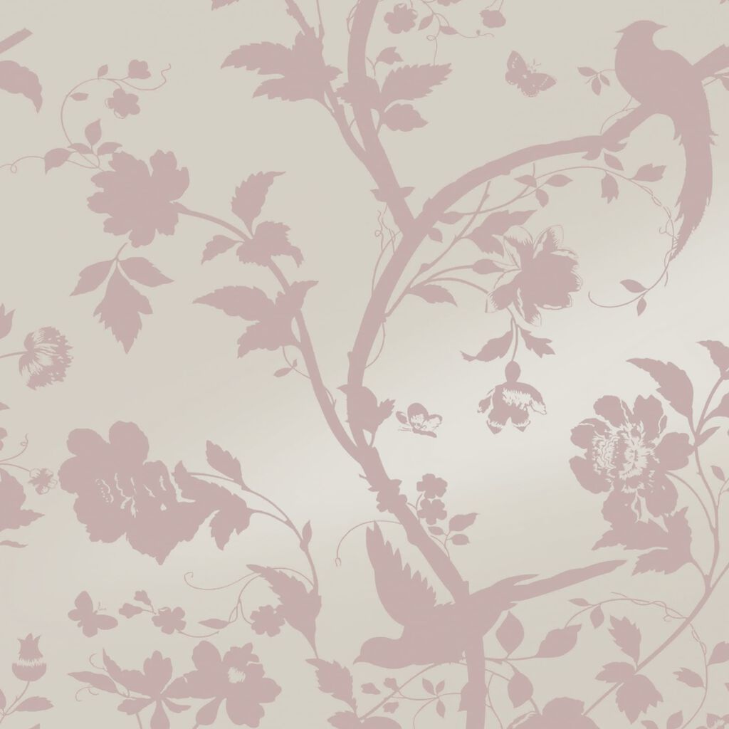 laura ashley oriental garden pearlescent chalk pink wallpaper
