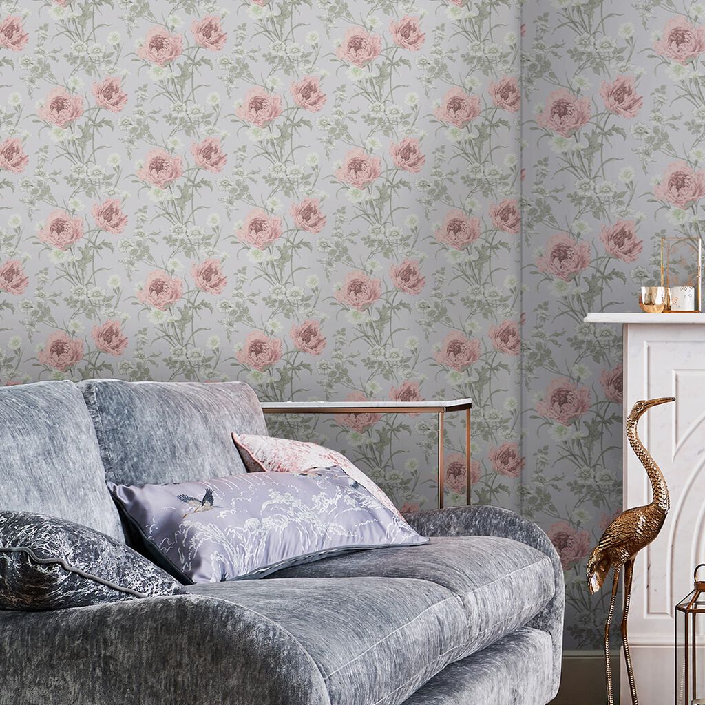 laura ashley aurelie natural wallpaper