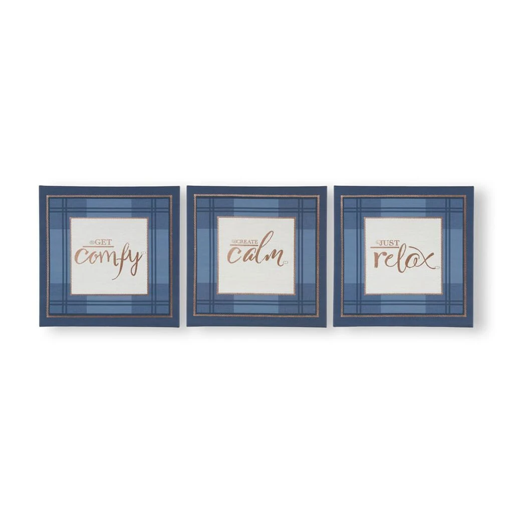 Erfgoed Tweed Trio Set van 3 Muur Art
