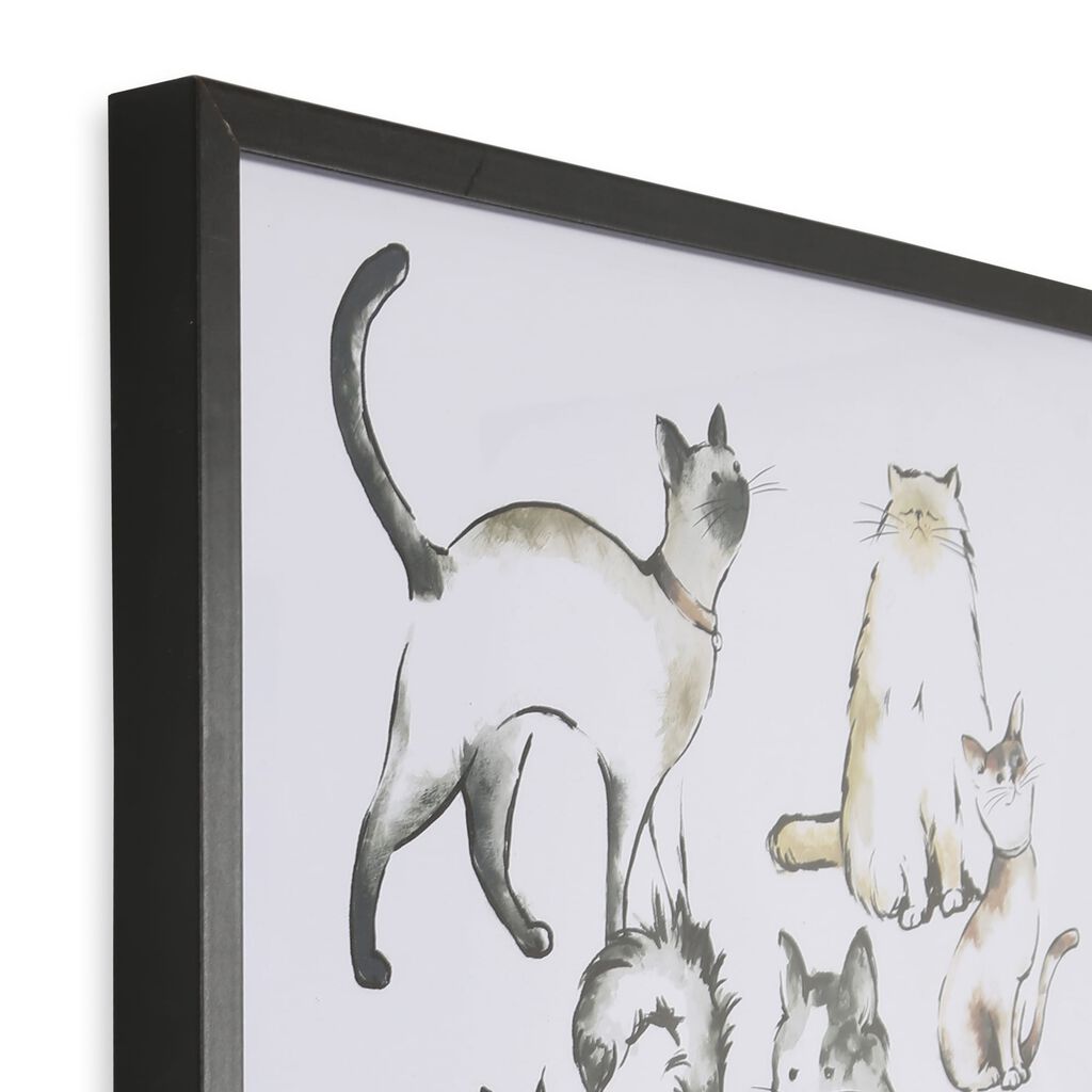 home is where the cat is wall art