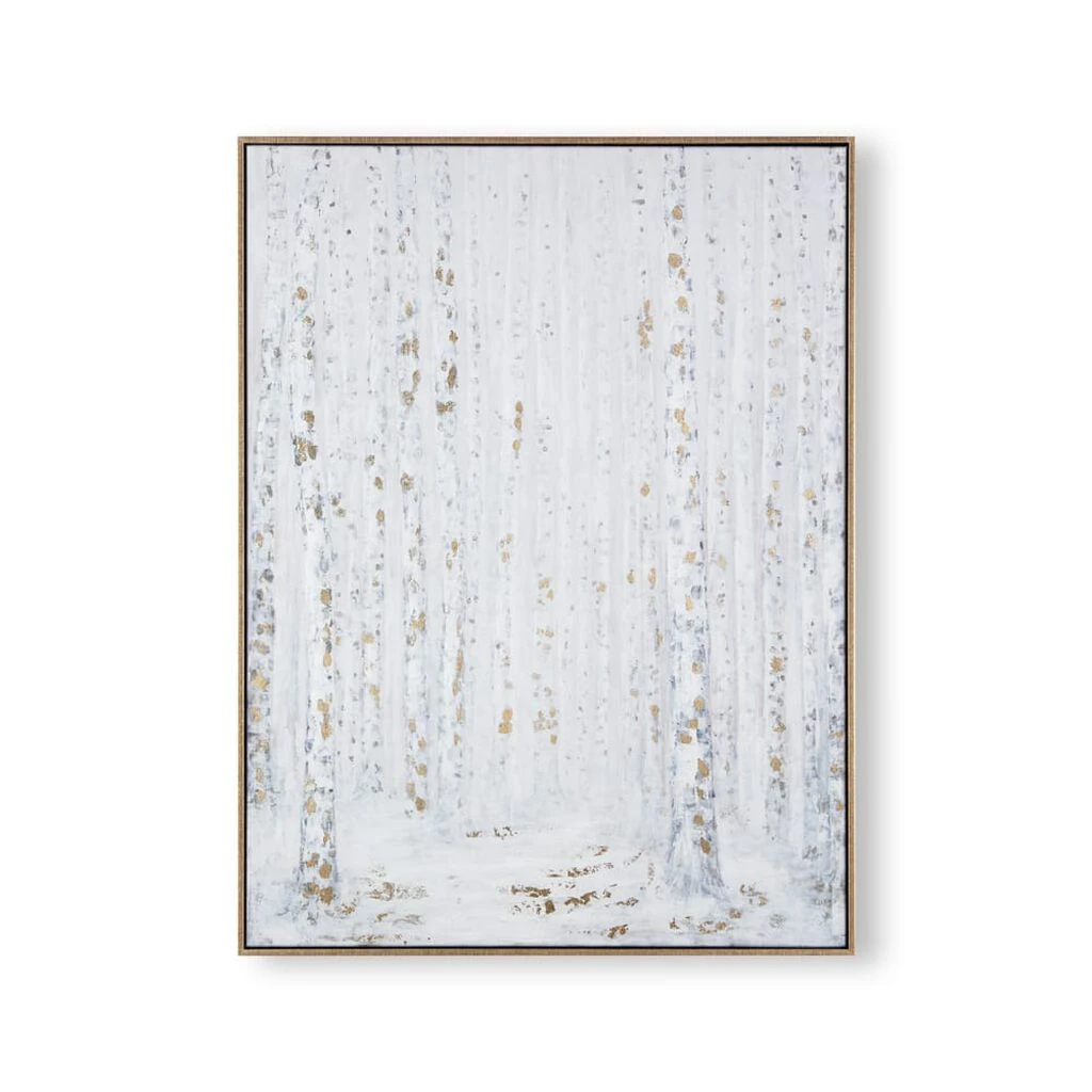 Mooie berkenbomen ingelijst canvas