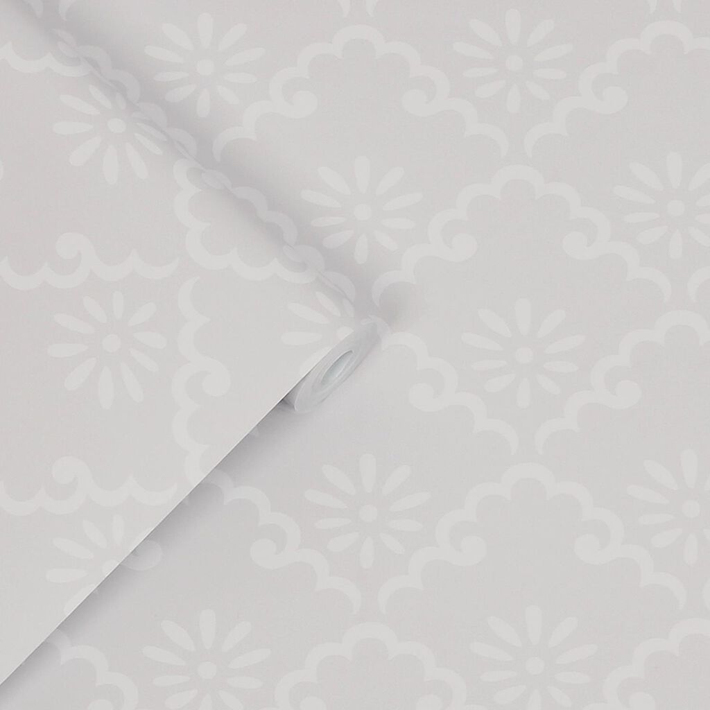 laura ashley coralie sugared grey wallpaper