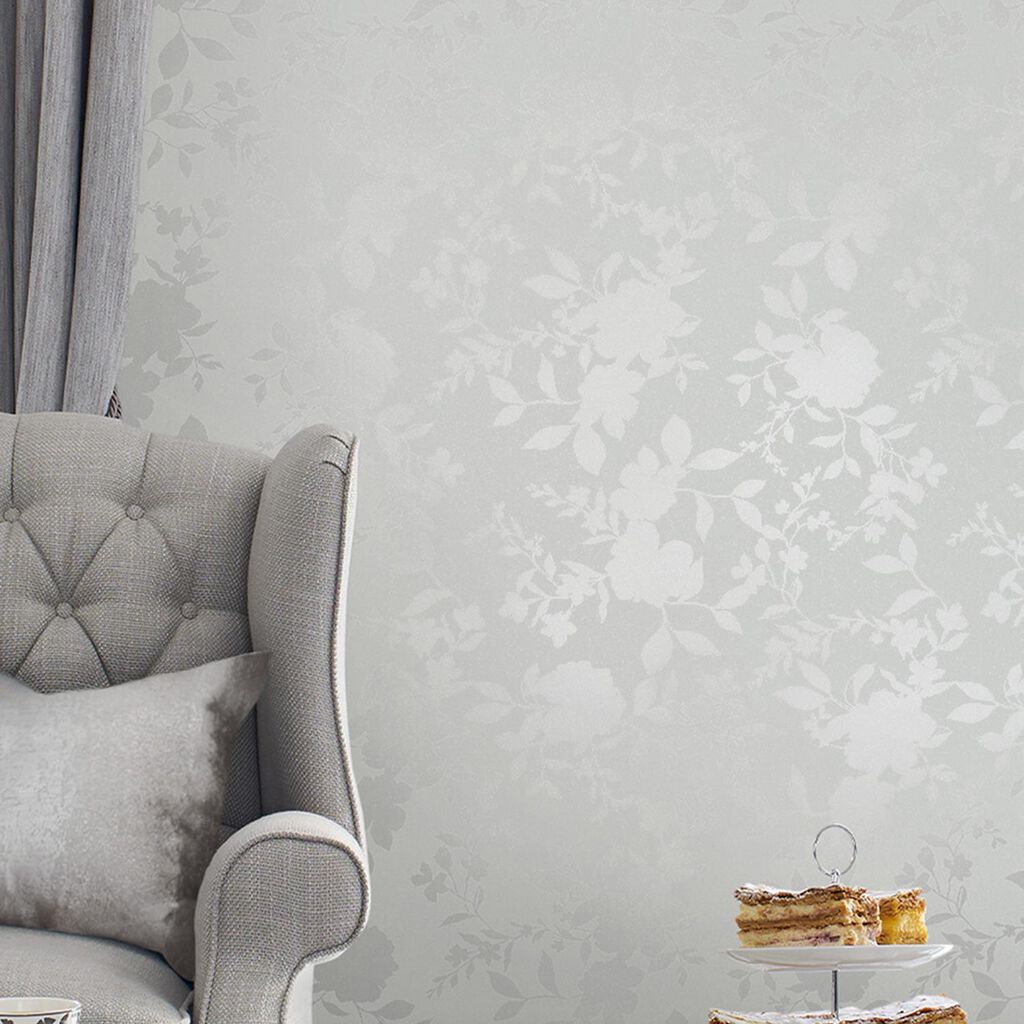 laura ashley westbourne silver wallpaper