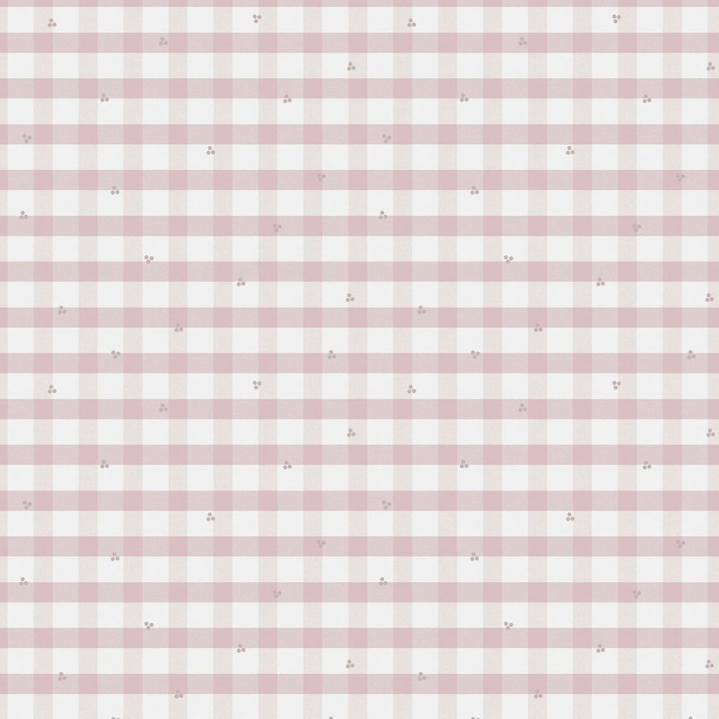 Laura Ashley Gingham Pale Amethyst Purple Wallpaper