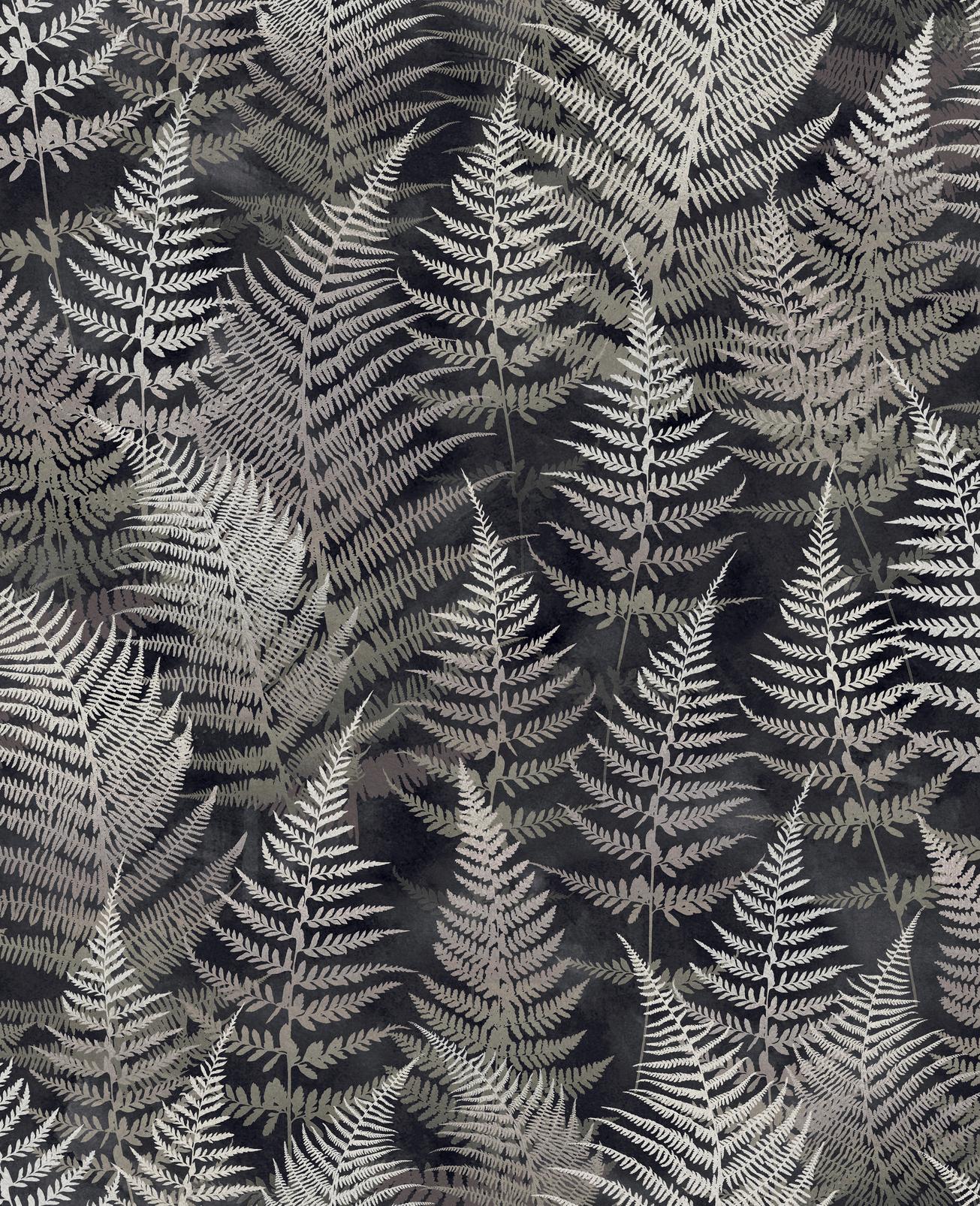 Woodland Fern Charcoal Wallpaper by Clarissa Hulse - 120366_TILE_01.jpg