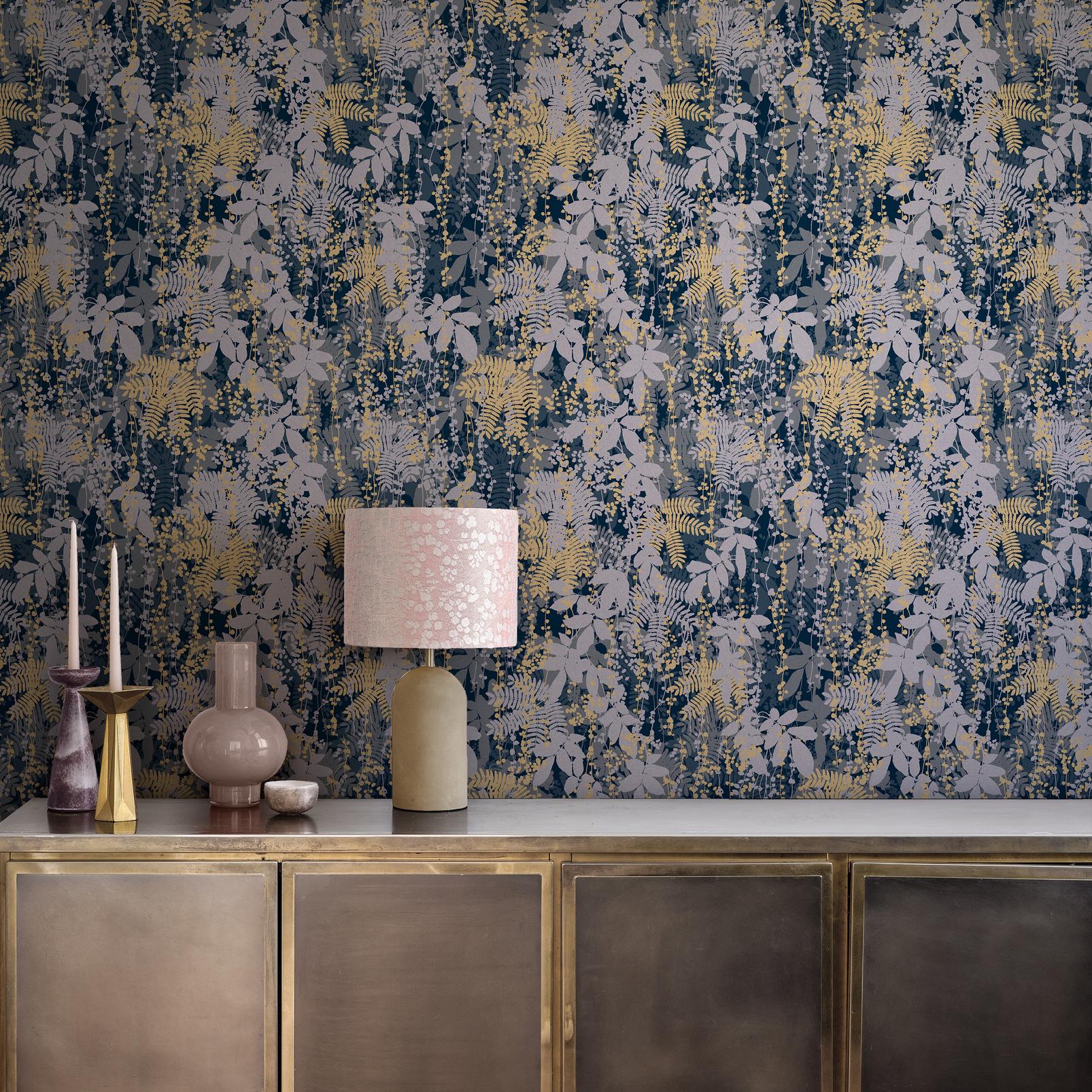 Canopy French Navy Wallpaper by Clarissa Hulse - 120382_ROOMSET_CANOPY FRENCH NAVY_01.jpg