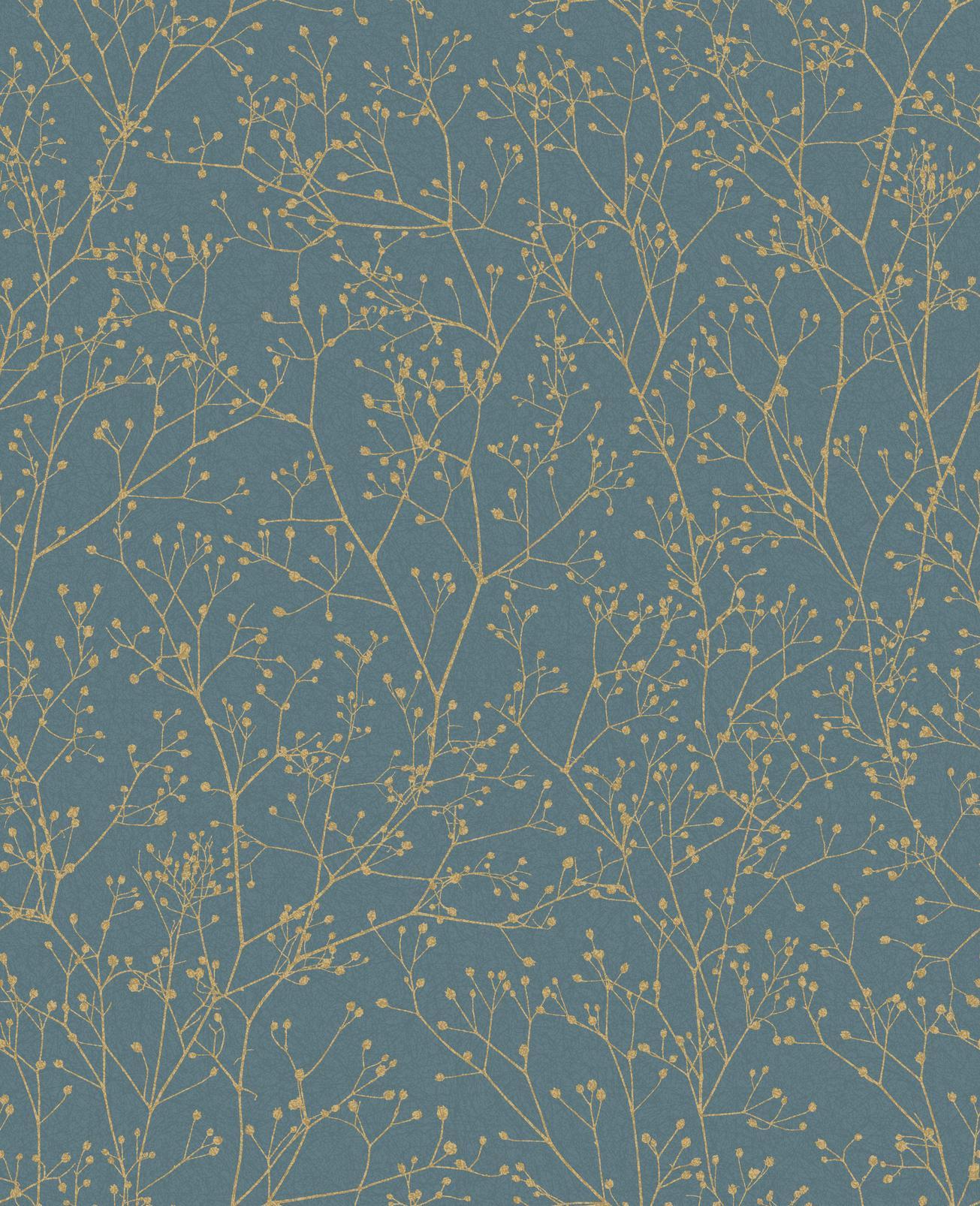Gypsophila Airforce Blue & Soft Gold Wallpaper by Clarissa Hulse - 120384_TILE_02.jpg