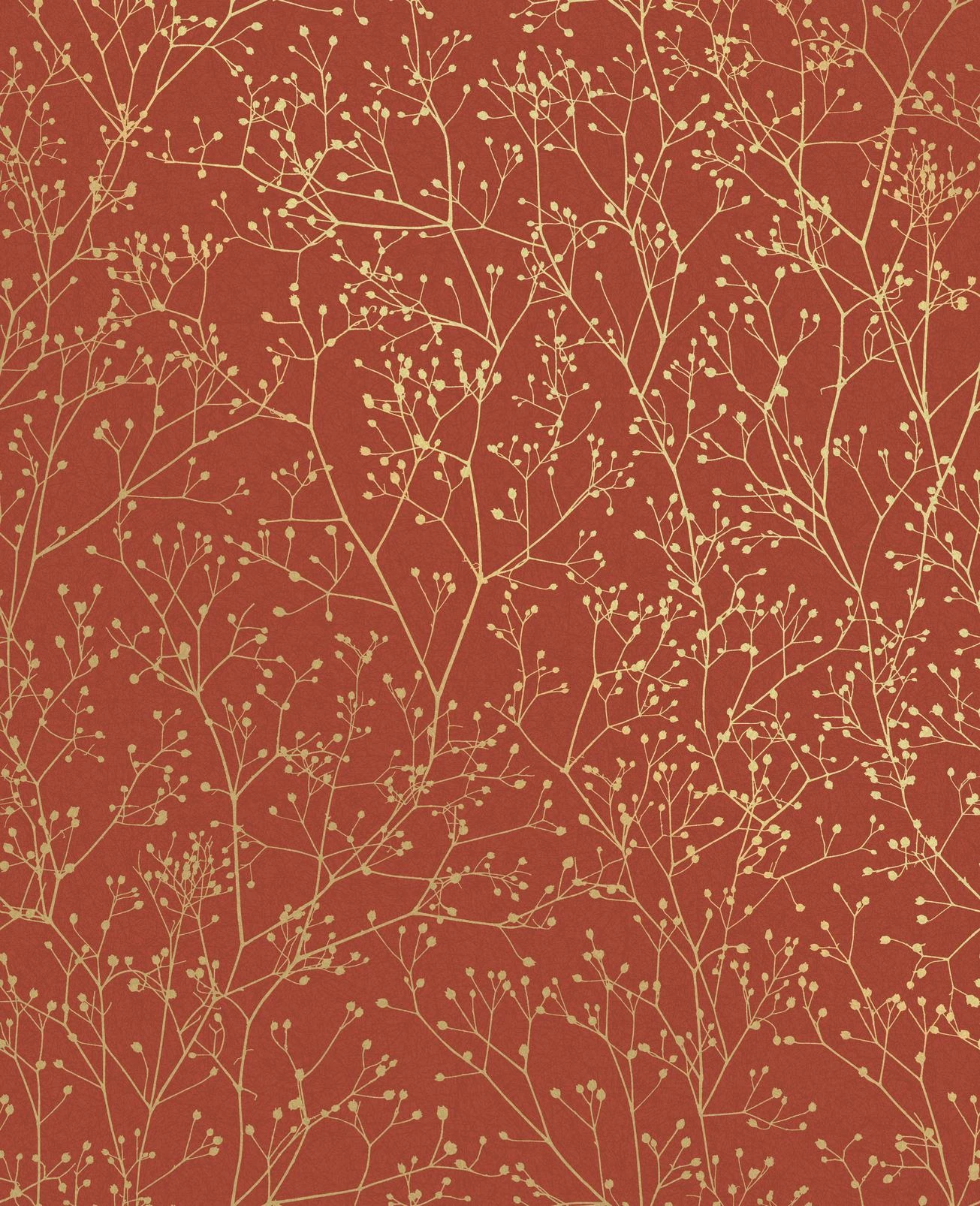 Gypsophila Paprika & Gold Wallpaper by Clarissa Hulse - 120401_TILE_01.jpg