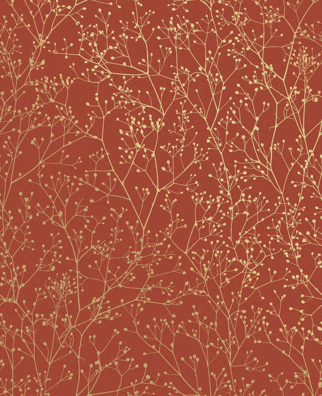 Gypsophila Paprika & Gold Wallpaper by Clarissa Hulse - 120401_TILE_01.jpg