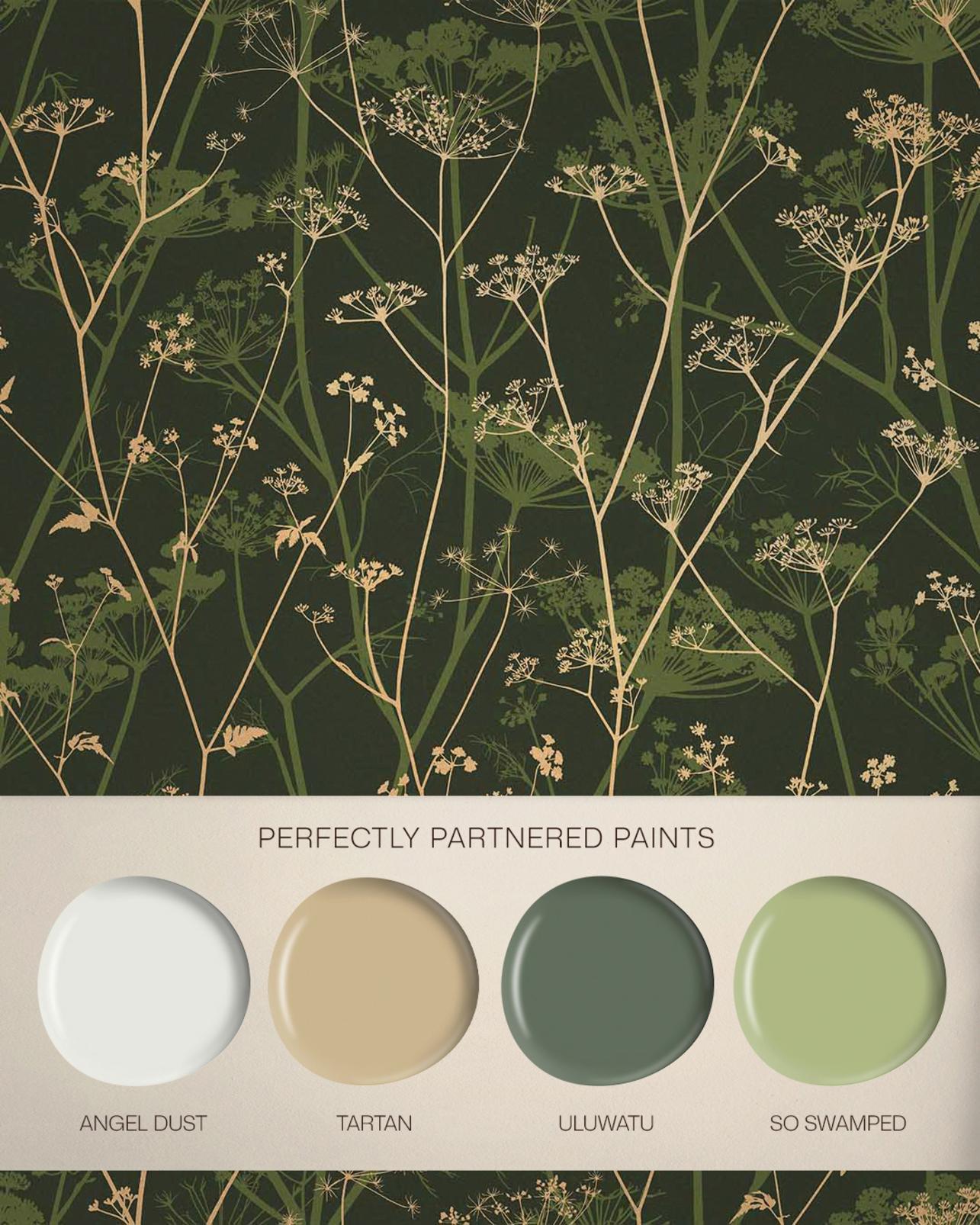 Wild Chervil Sage & Gold Wallpaper by Clarissa Hulse - 120385_FLATLAY.jpg