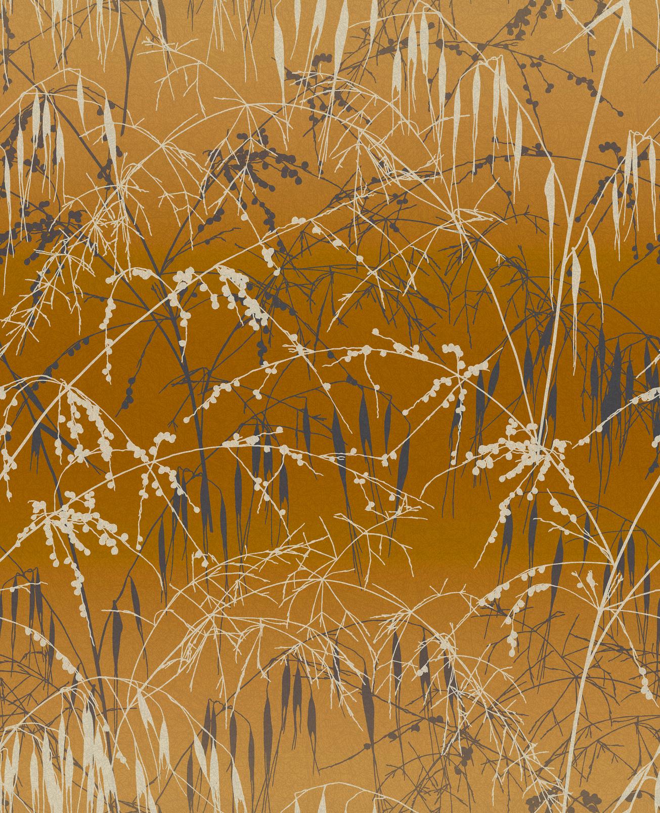 Meadow Grass Yellow Ochre & Soft Gold Wallpaper by Clarissa Hulse - 120405_TILE_01.jpg