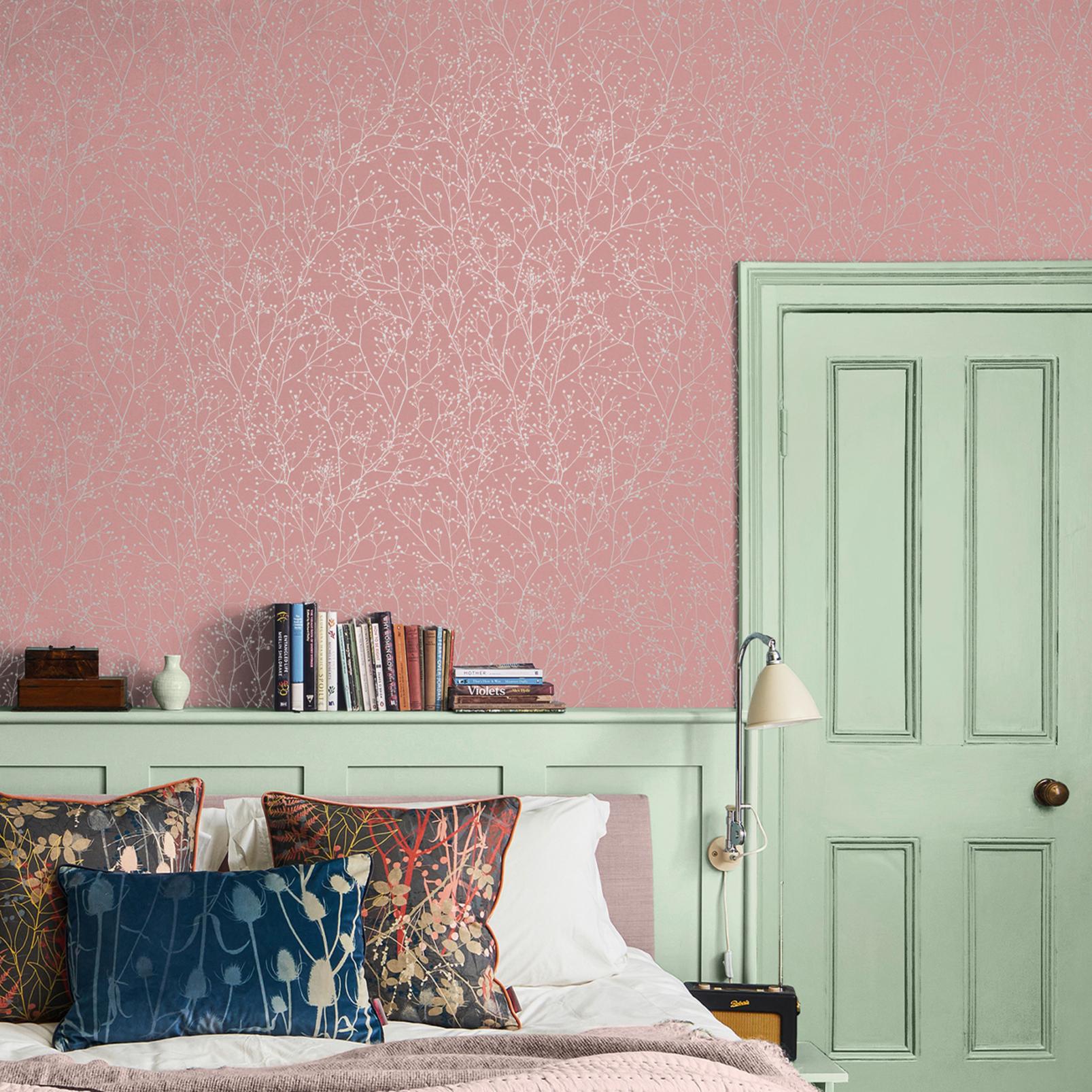 Gypsophila Shell & Rose Gold Wallpaper by Clarissa Hulse - 120373_ROOMSET_GYPSOPHILA SHELL AND ROSE GOLD_01.jpg