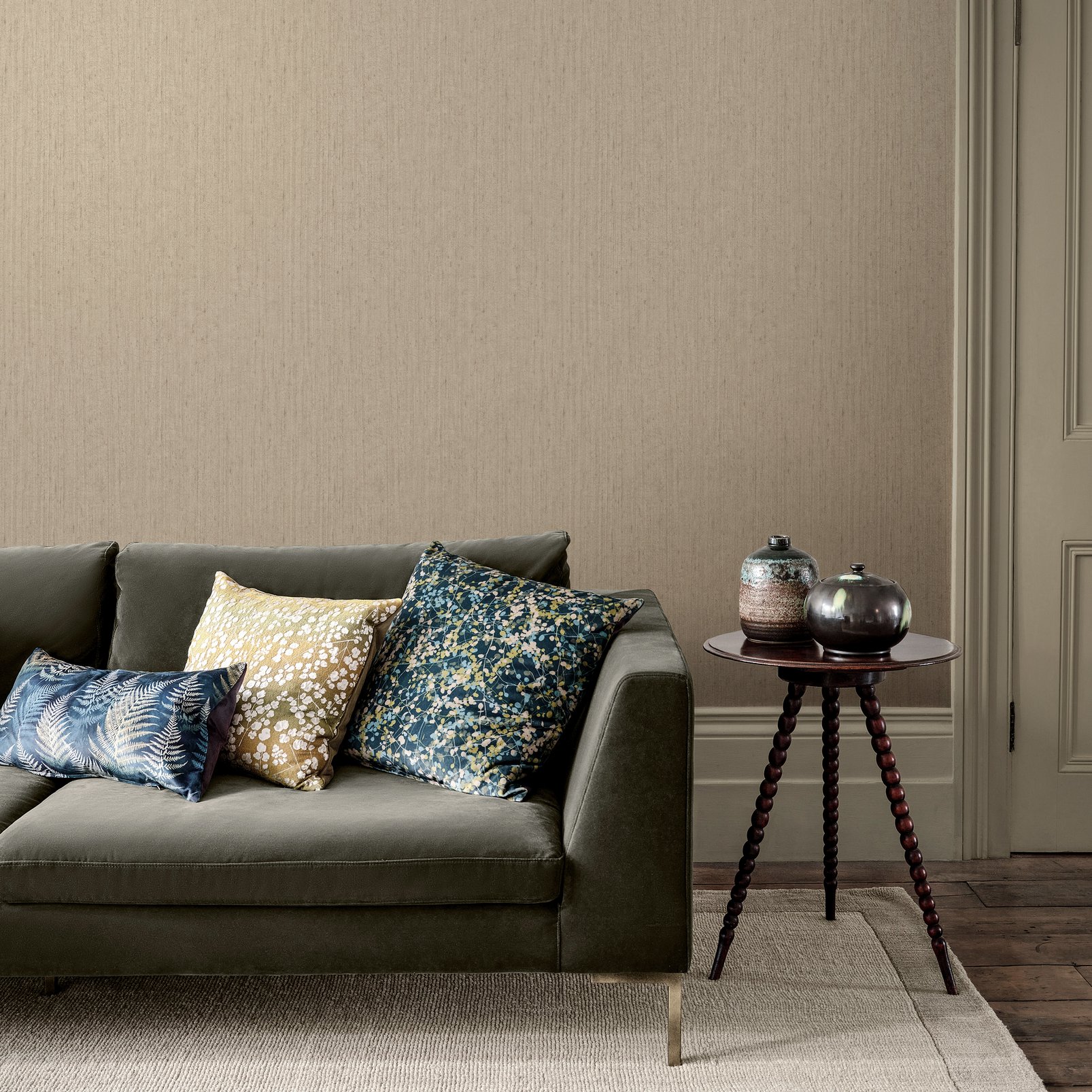 Tisbury Mother Of Pearl Wallpaper by Clarissa Hulse - 120376_ROOMSET_01.jpg