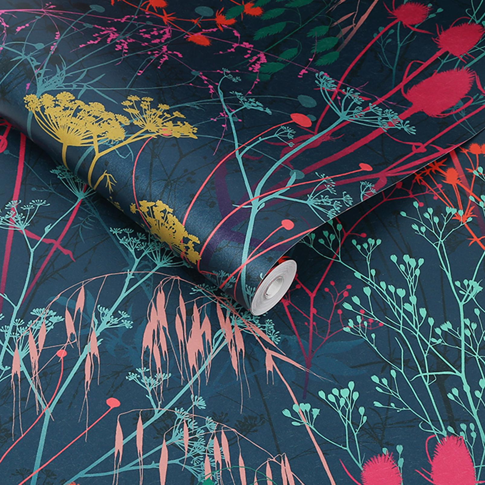 Summer Border Rainbow Wallpaper by Clarissa Hulse - 120395_ROLLSHOT_01.jpg