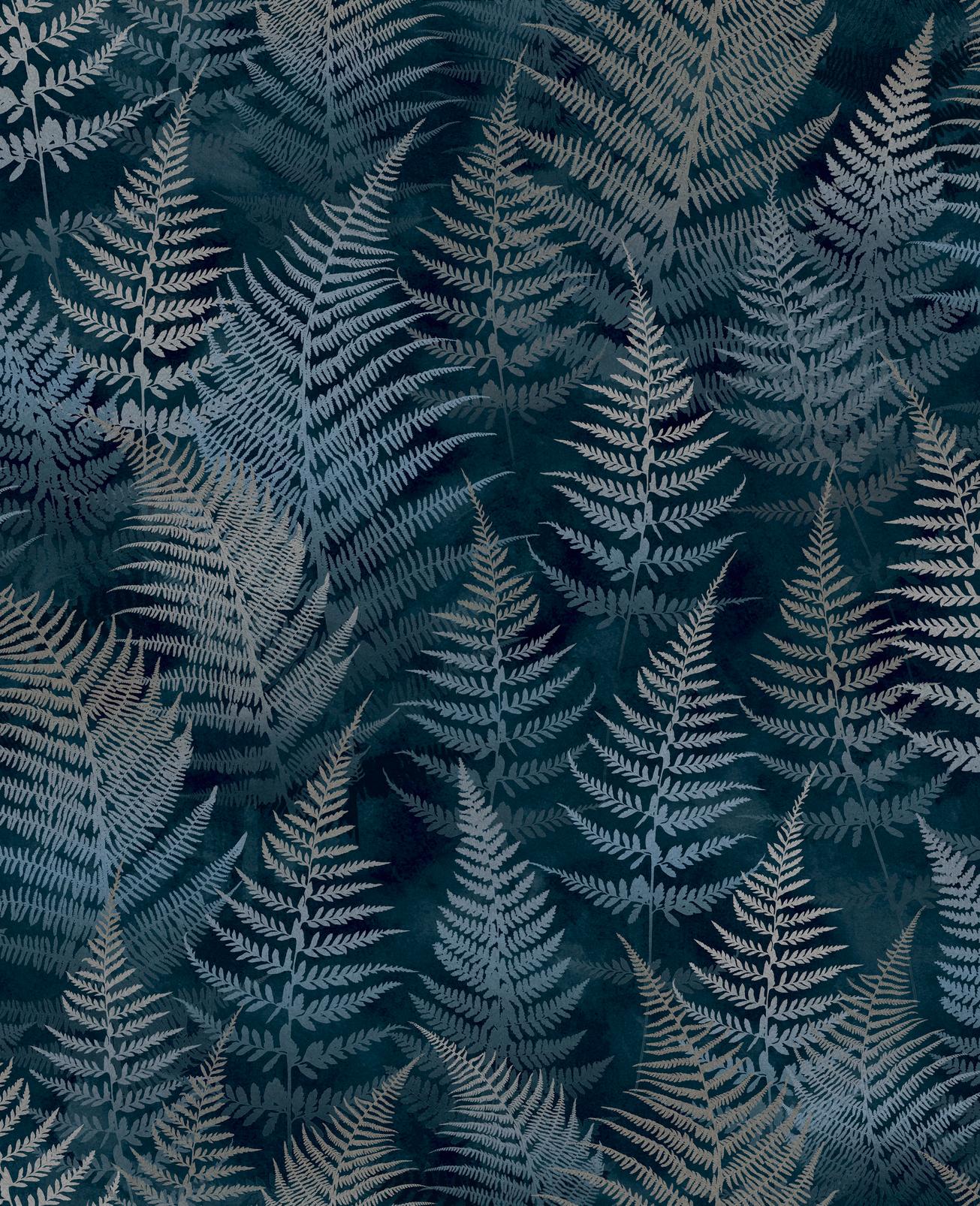 Woodland Fern French Navy Wallpaper by Clarissa Hulse - 120378_TILE_01.jpg
