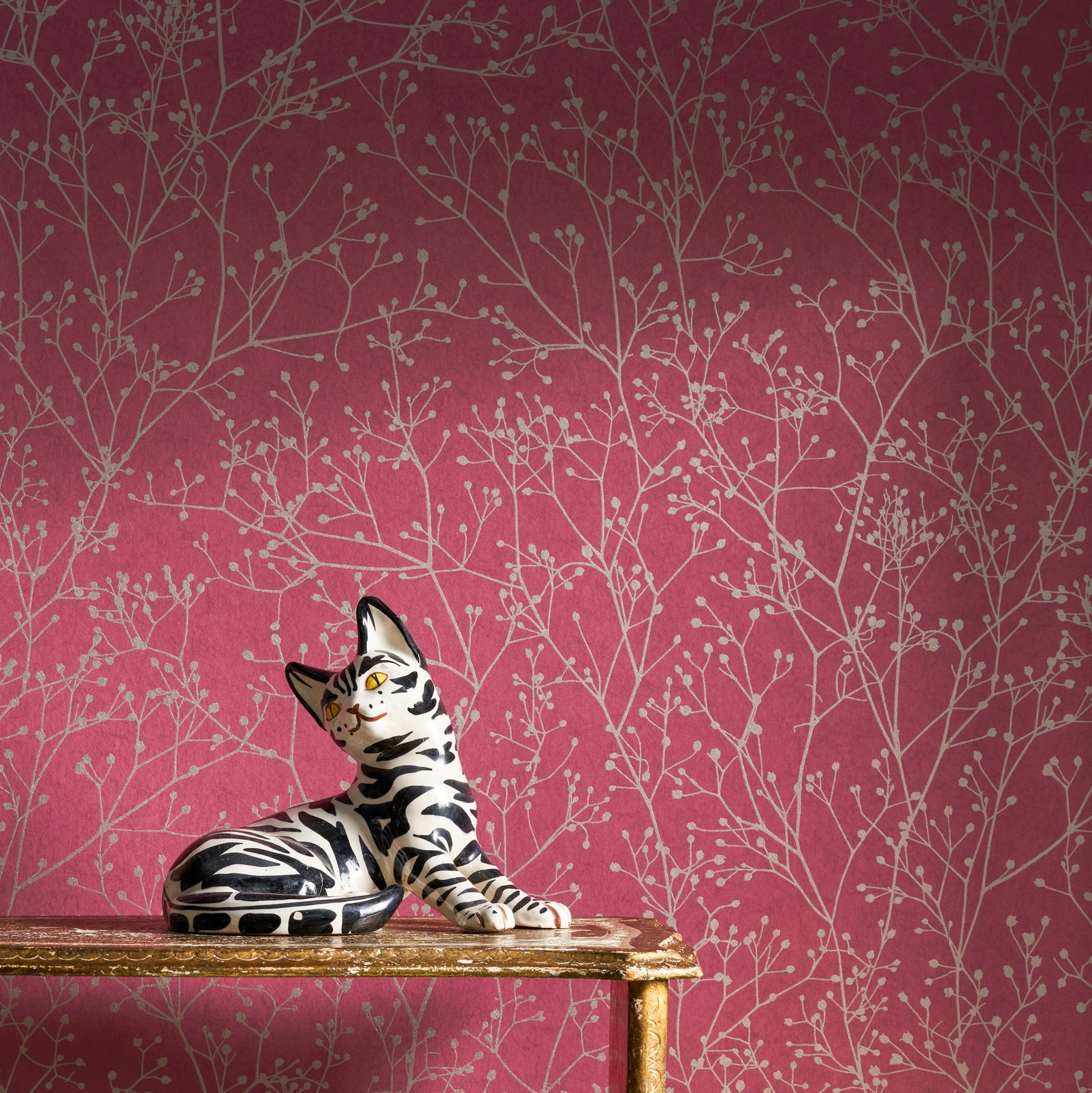 Gypsophila Raspberry & Silver Wallpaper by Clarissa Hulse - 120398_ROOMSET_01.jpg