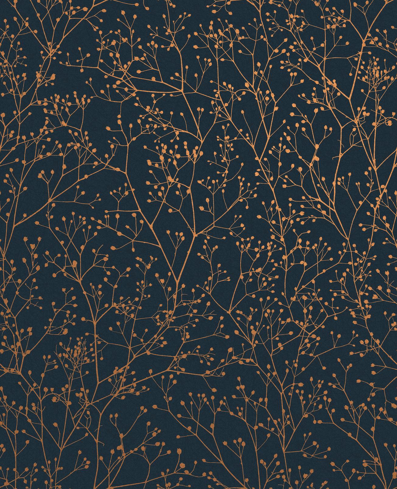 Gypsophila Midnight & Copper Wallpaper by Clarissa Hulse - 120381_TILE_01.jpg