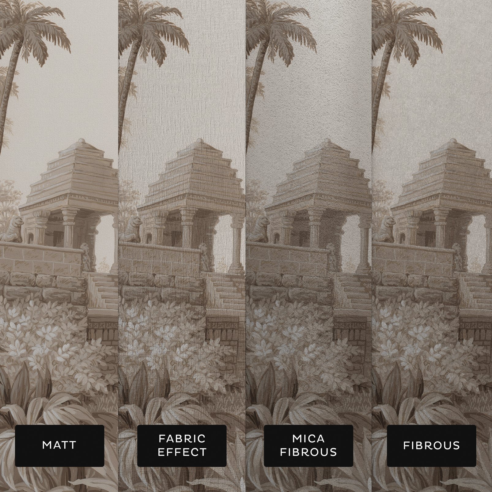 Temple Taupe Bespoke Mural