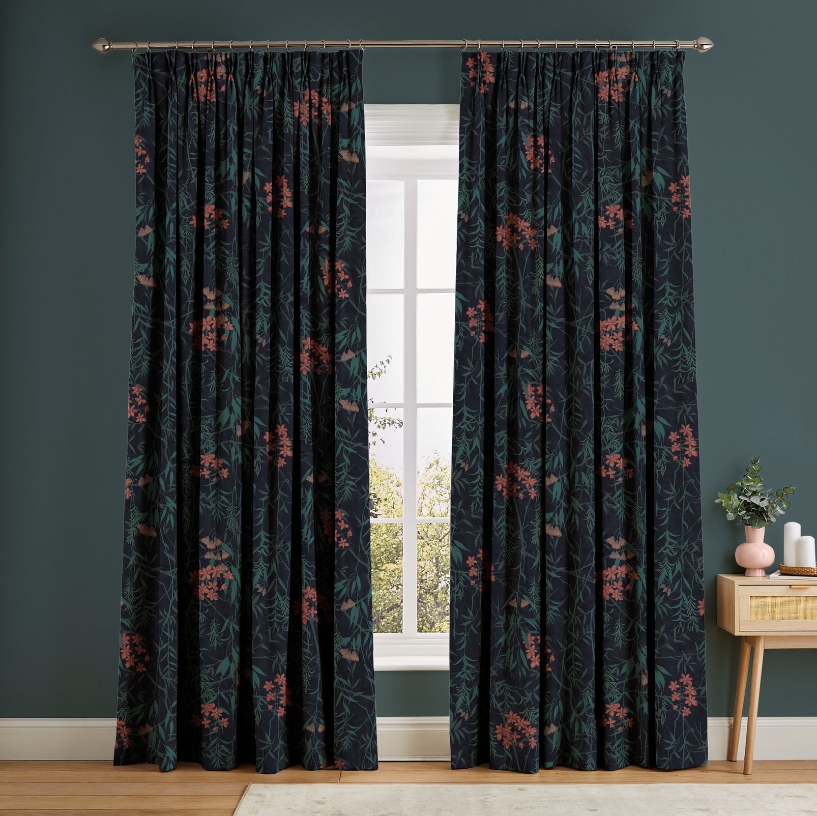 Obassia Midnight Curtains in a Roomset