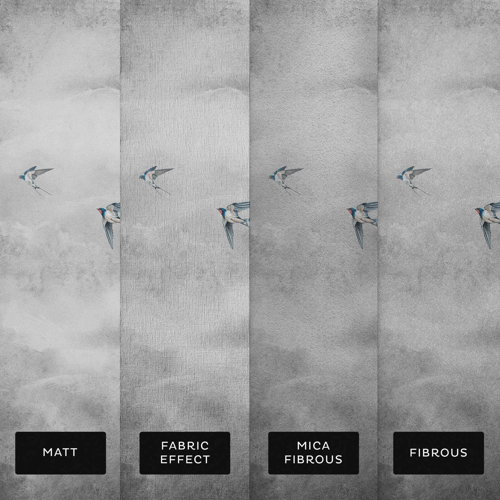 Flight of Swallows Storm Bespoke Mural