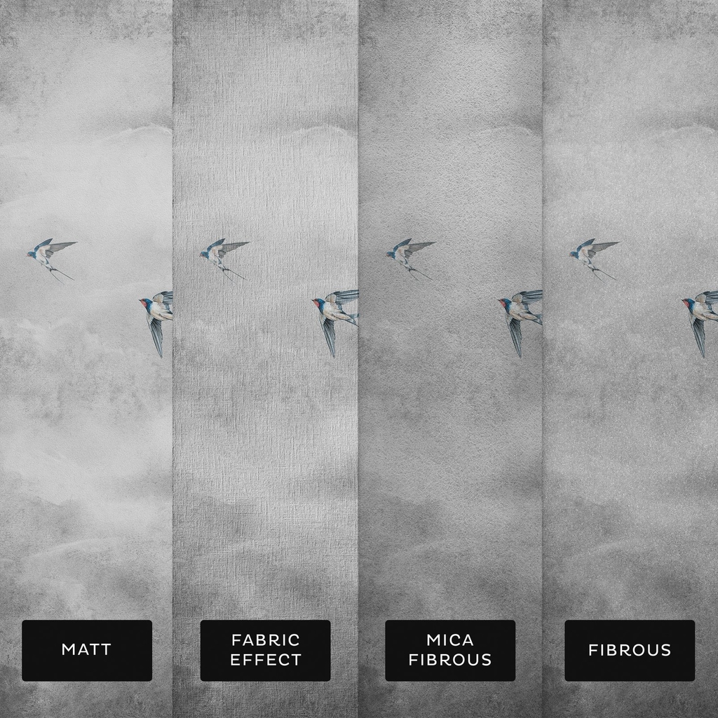 Flight of Swallows Storm Bespoke Mural substrate information