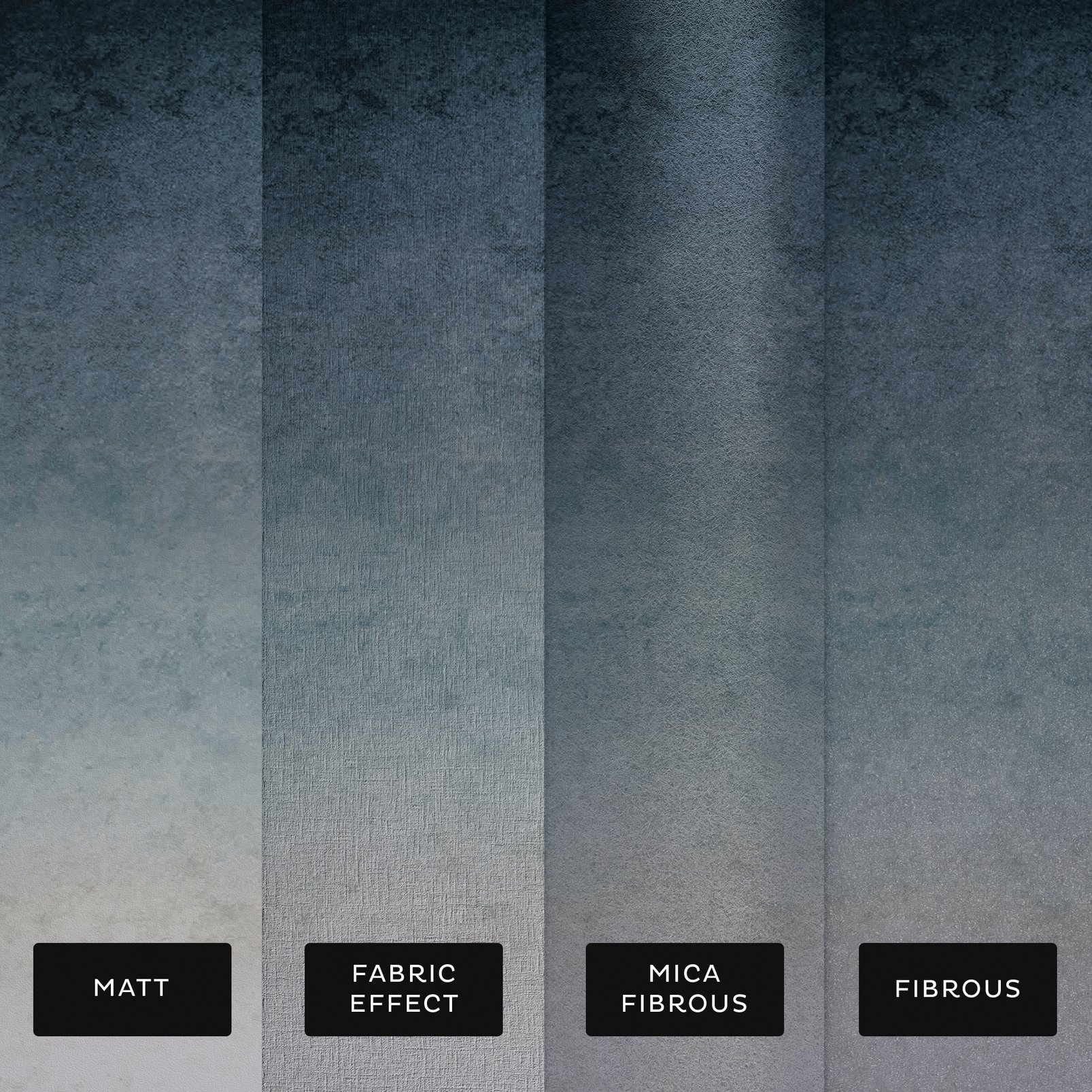 Ink Blue Ombre Bespoke Mural