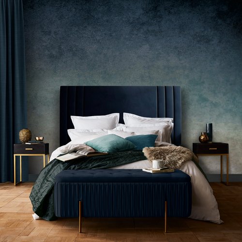 Ink Blue Ombre Bespoke Mural