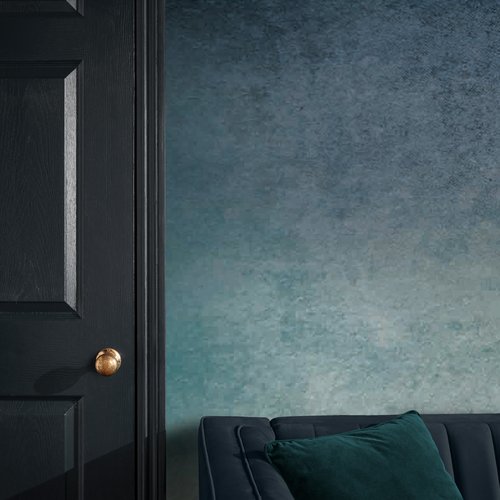 Ink Blue Ombre Bespoke Mural in a Roomset