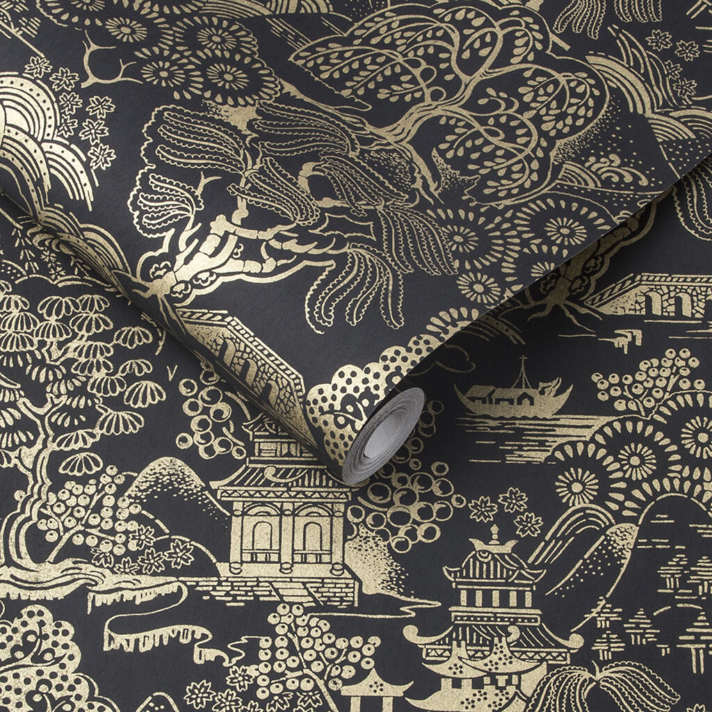 Basuto Black Gold Wallpaper