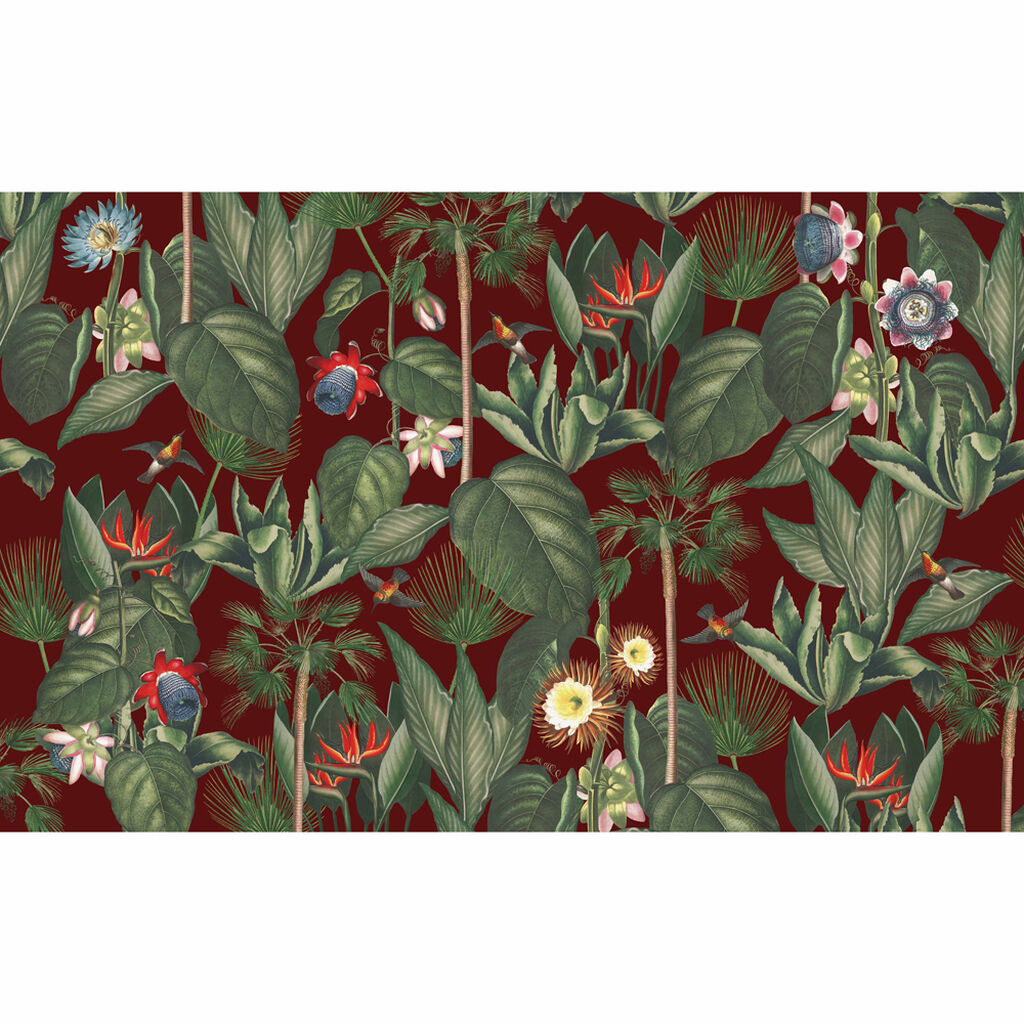 Botanique Jungle Rouge Bespoke Mural