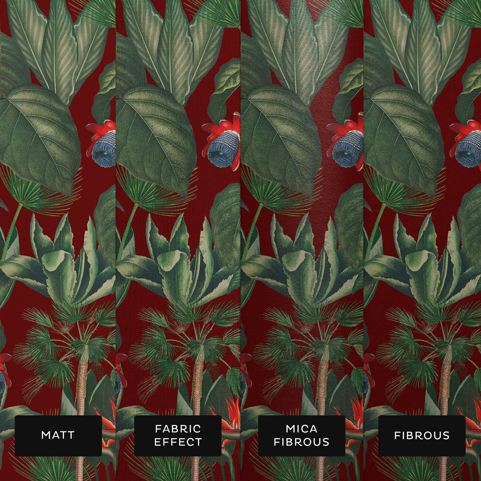 Botanique Jungle Rouge Bespoke Mural