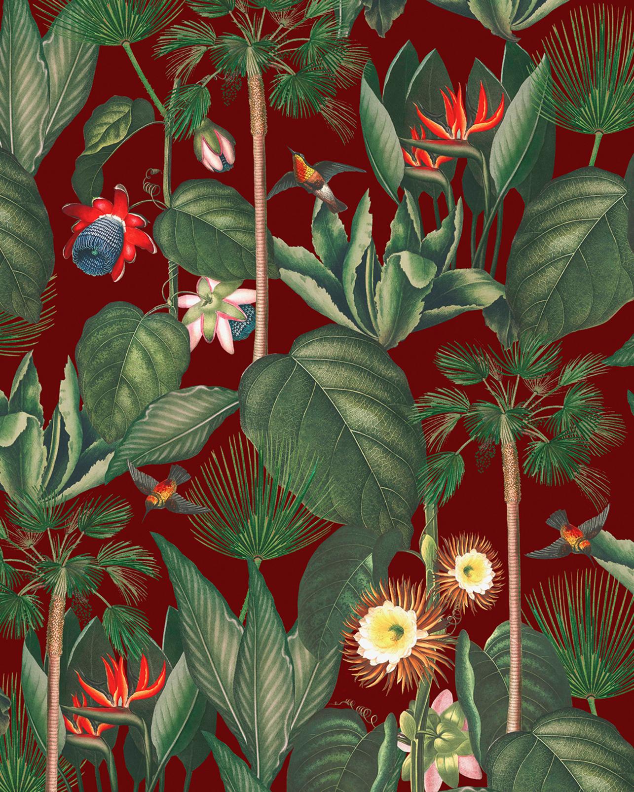 Botanique Jungle Rouge Bespoke Mural - 112476_TILE_01.jpg