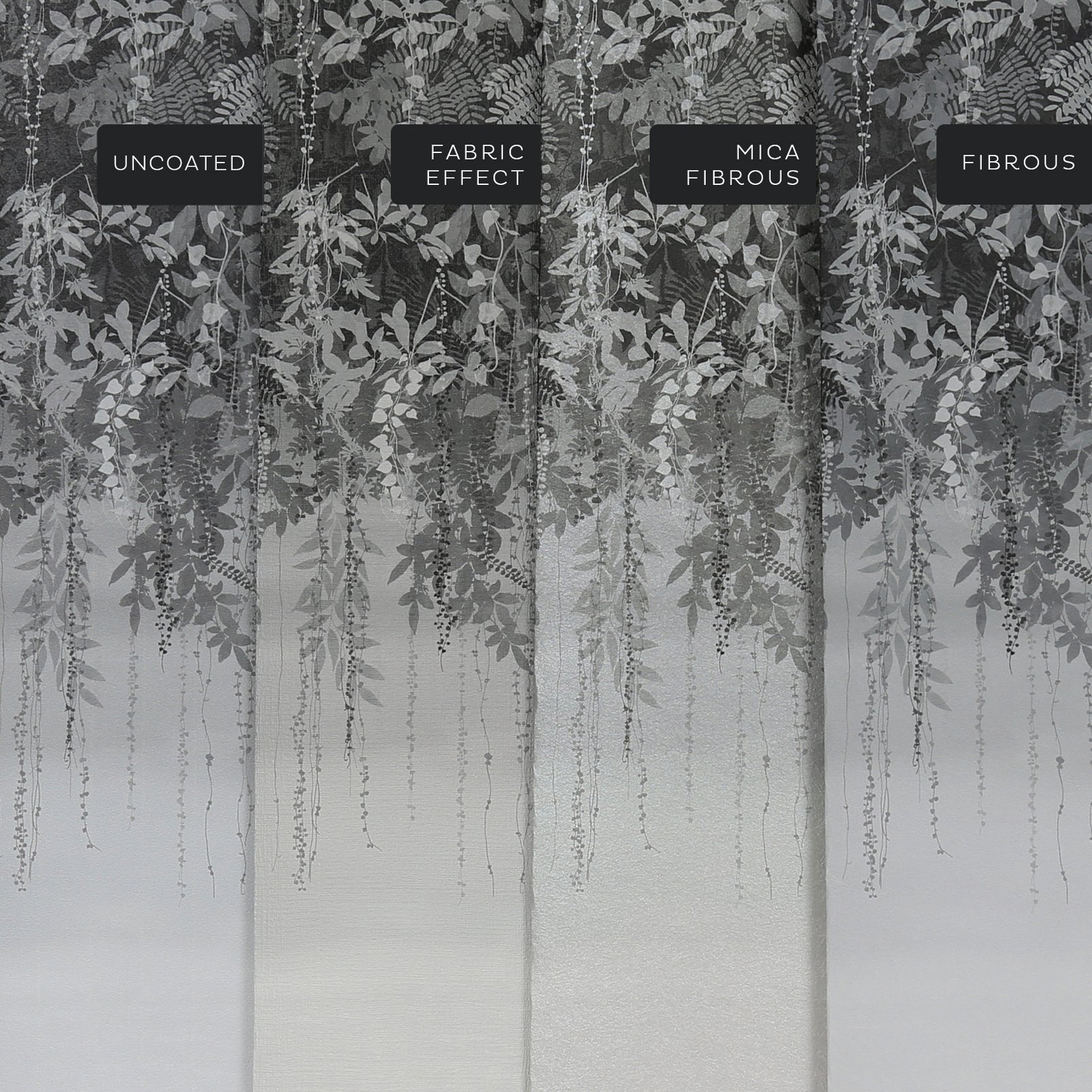 Enchanted Vale Charcoal Bespoke Mural