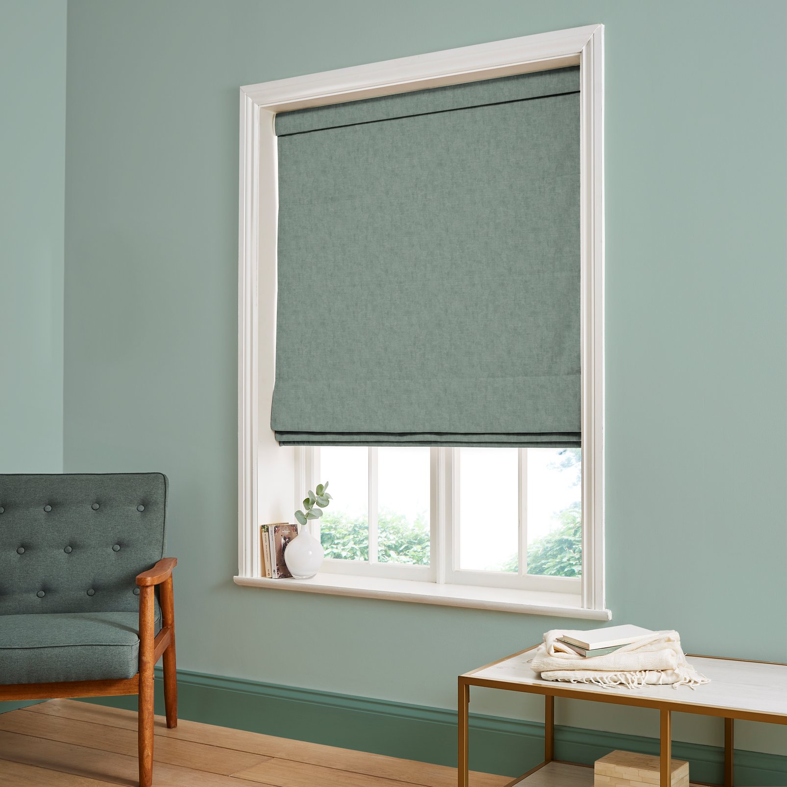 Organdy Duck Egg Roman Blind - 120736rom_ROOMSET_01.jpg